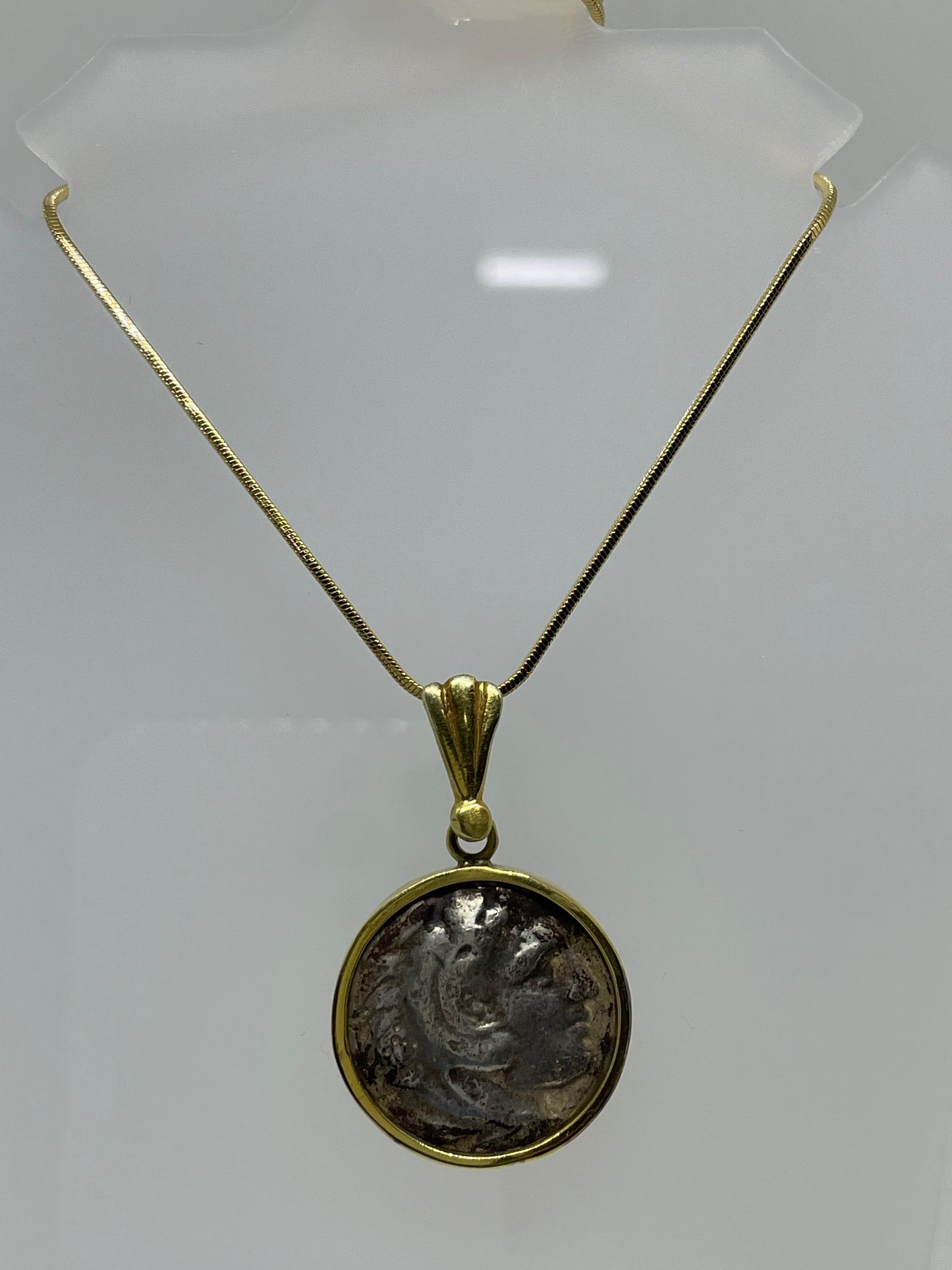 Alexander the Great Coin (336 BCE) in 14k Gold Pendant - A Treasured Legacy