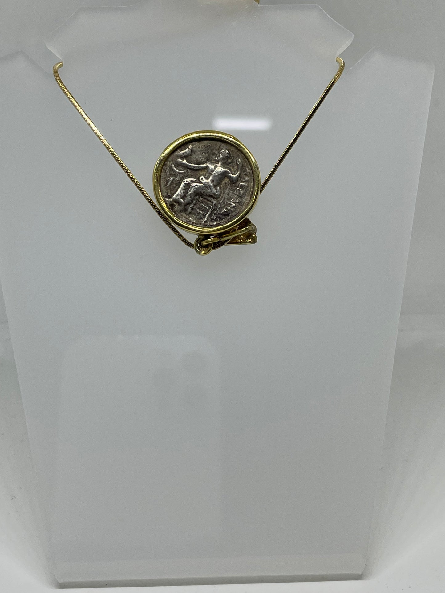 Alexander the Great Coin (336 BCE) in 14k Gold Pendant - A Treasured Legacy