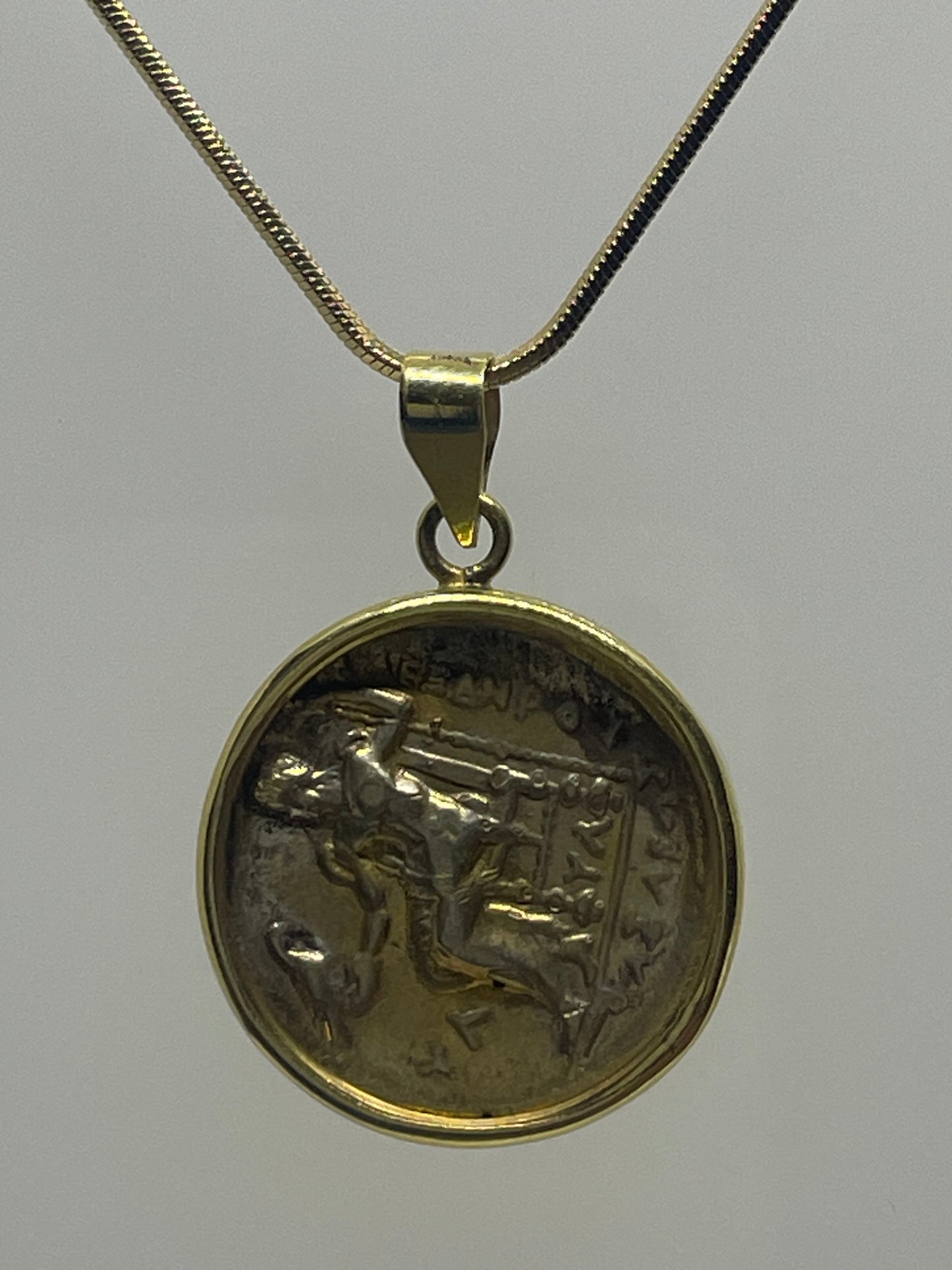Alexander the Great Coin (336 BCE) in 14k Gold Pendant - A Treasured Legacy
