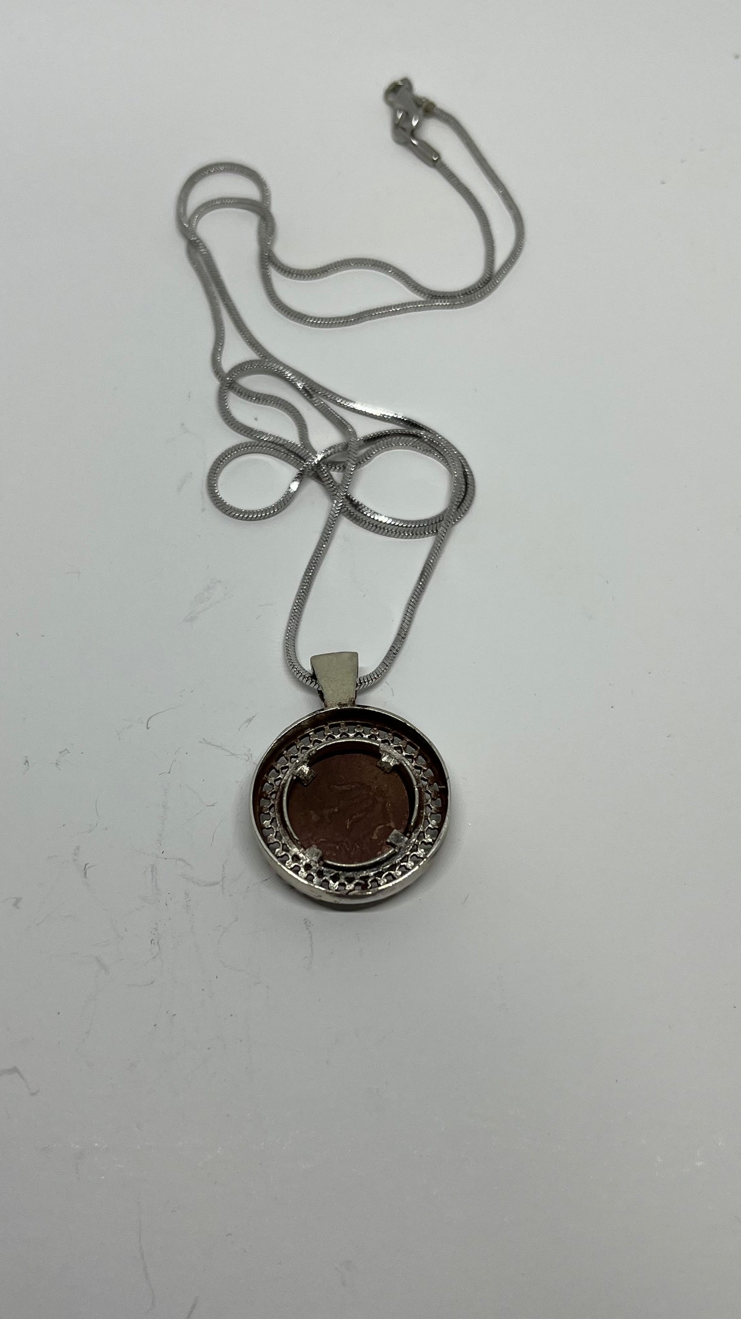 Heart of Sacrifice: Widow's Mite Coin in Sterling Silver Pendant