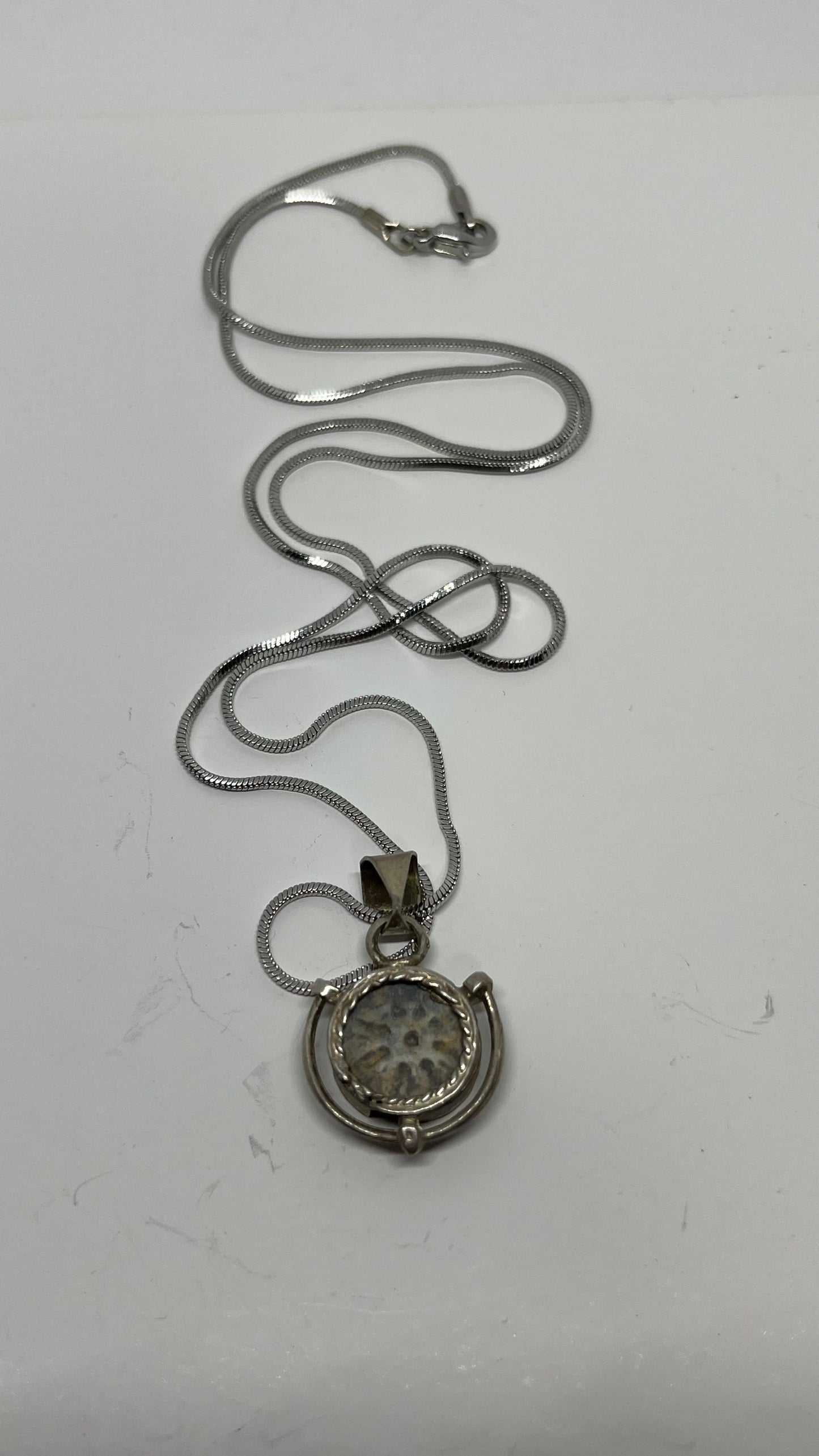 Heart of Sacrifice: Widow's Mite Coin in Sterling Silver Pendant