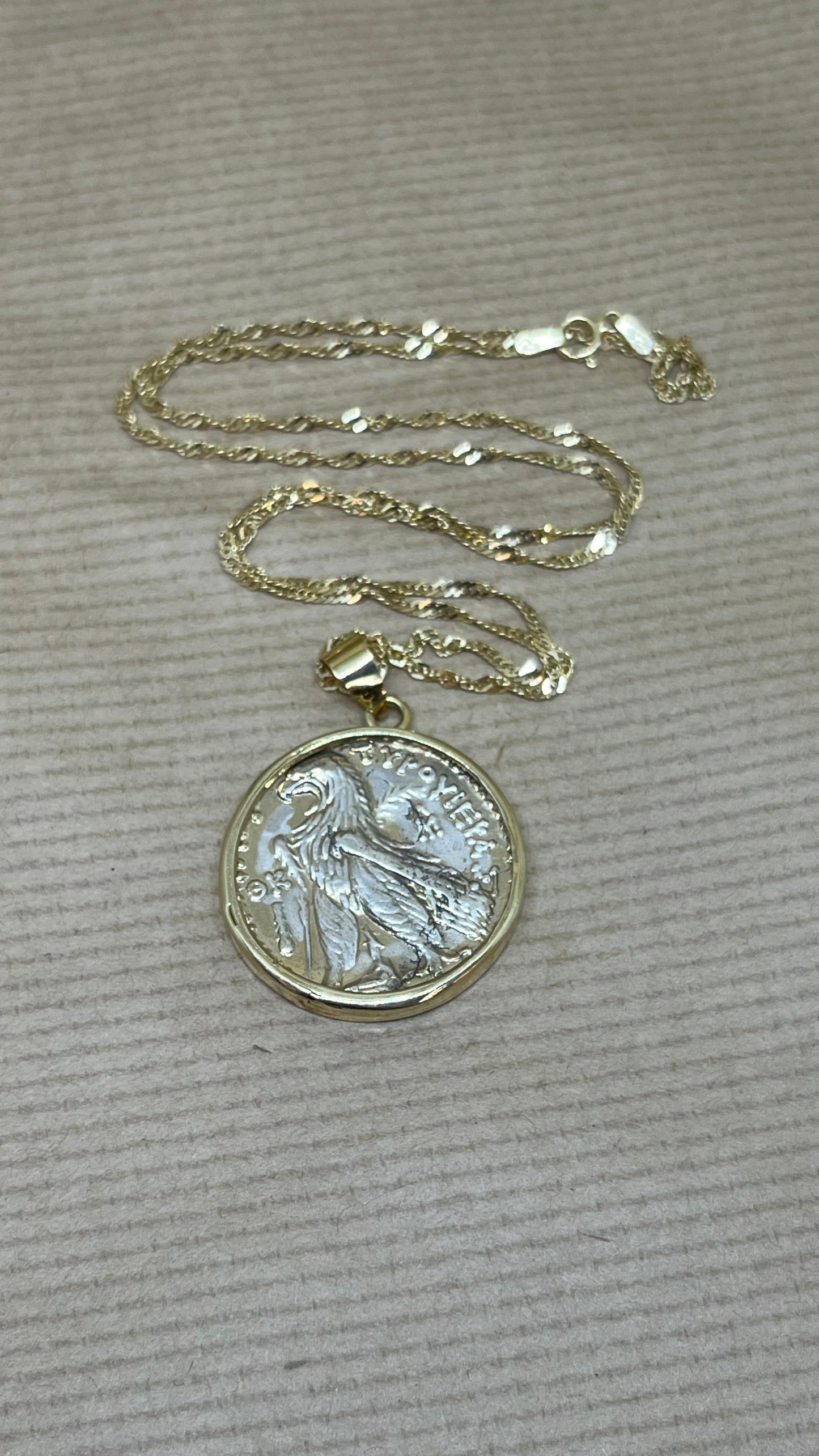 Golden Heritage: Tyre Shekel in 14K Gold Pendant