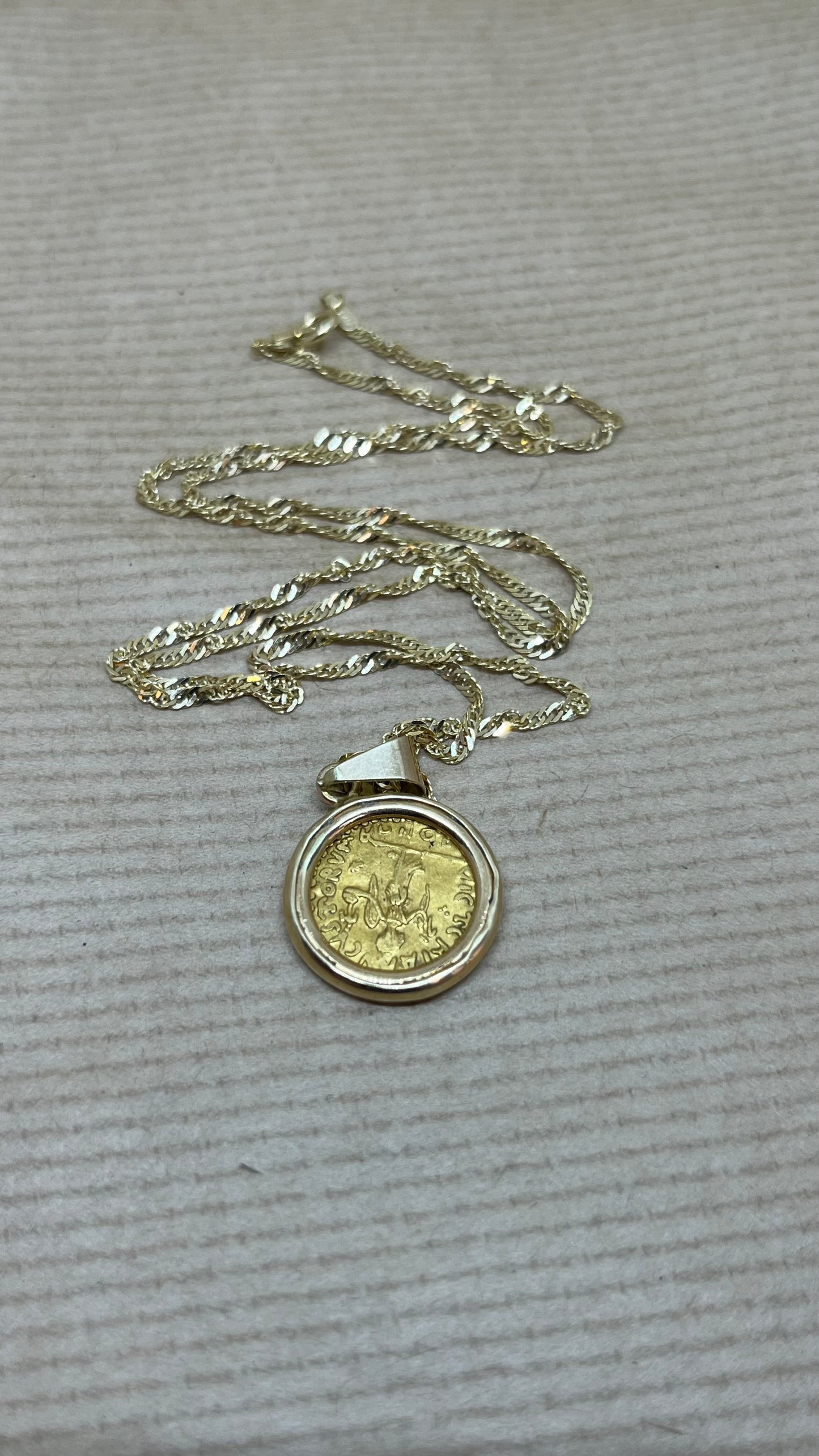 Ancient Opulence: Roman Gold Coins in 14K Gold Pendant