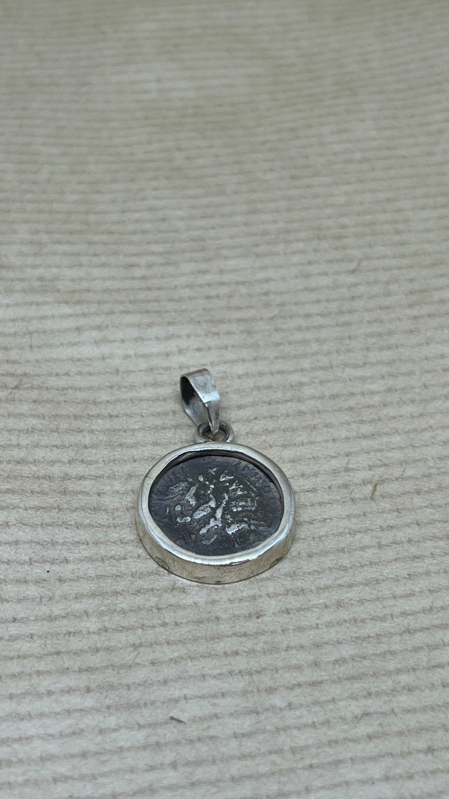 Roman Silver Denarius in Sterling Silver Pendant