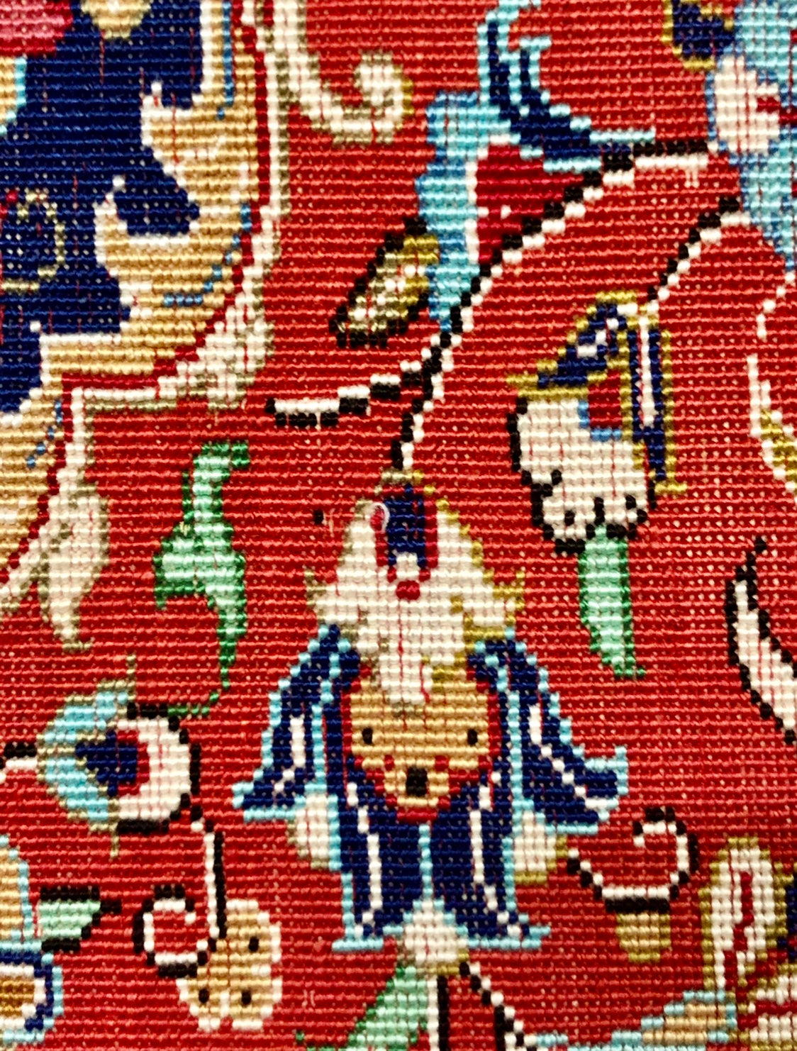 Persian Qom handmade silk on silk special carpet.