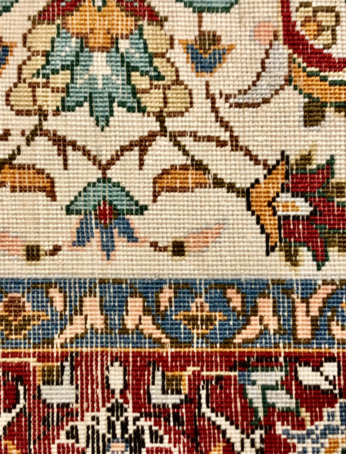 Persian Qom handmade silk on silk special carpet.