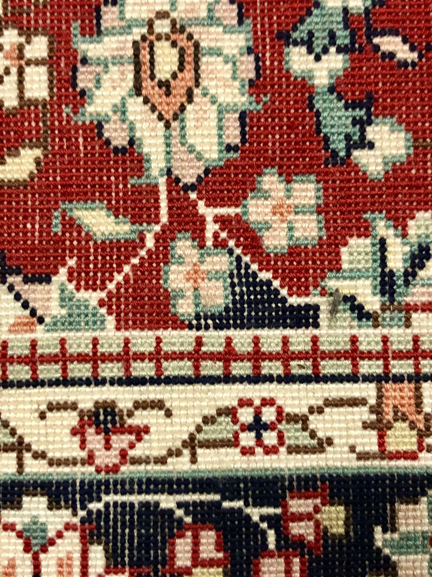 Persian Qom handmade silk on silk carpet.