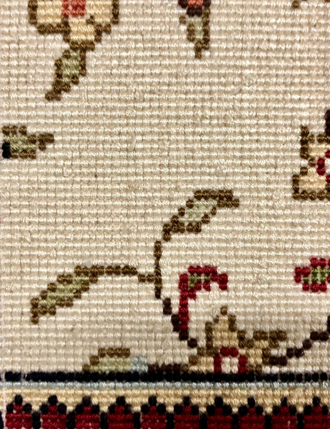 Persian Qom handmade silk on silk carpet.