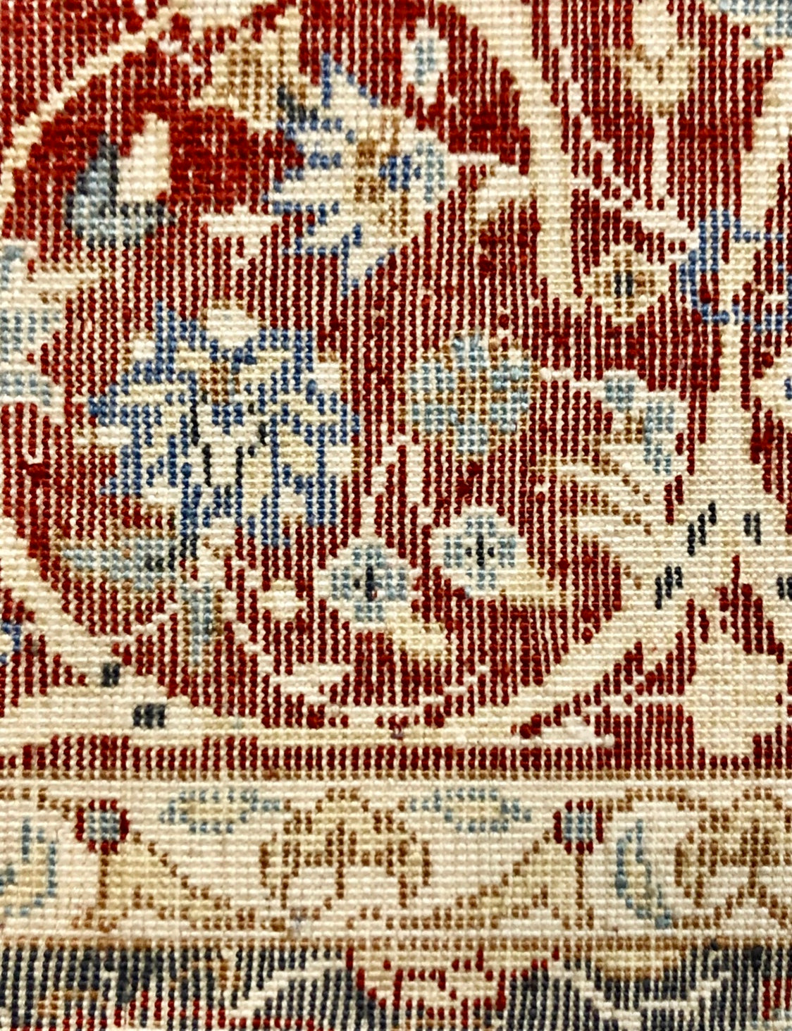 Persian Qom handmade silk on silk special carpet.