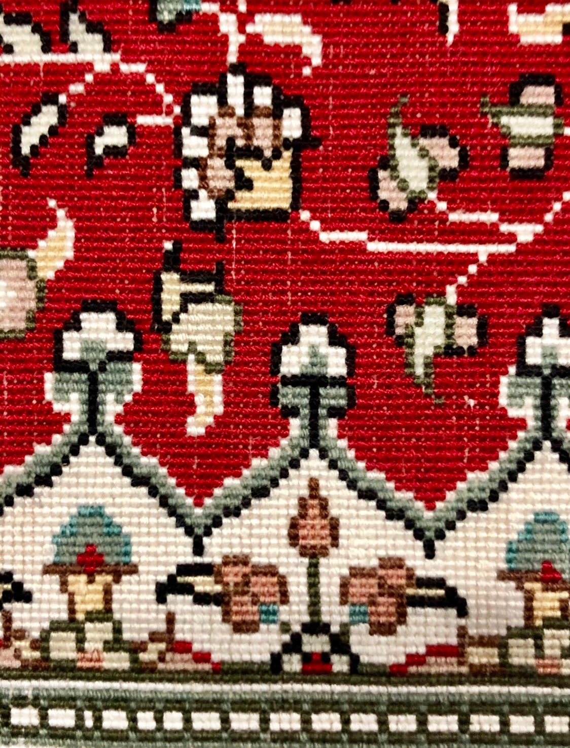 Persian Qom handmade silk on silk carpet.