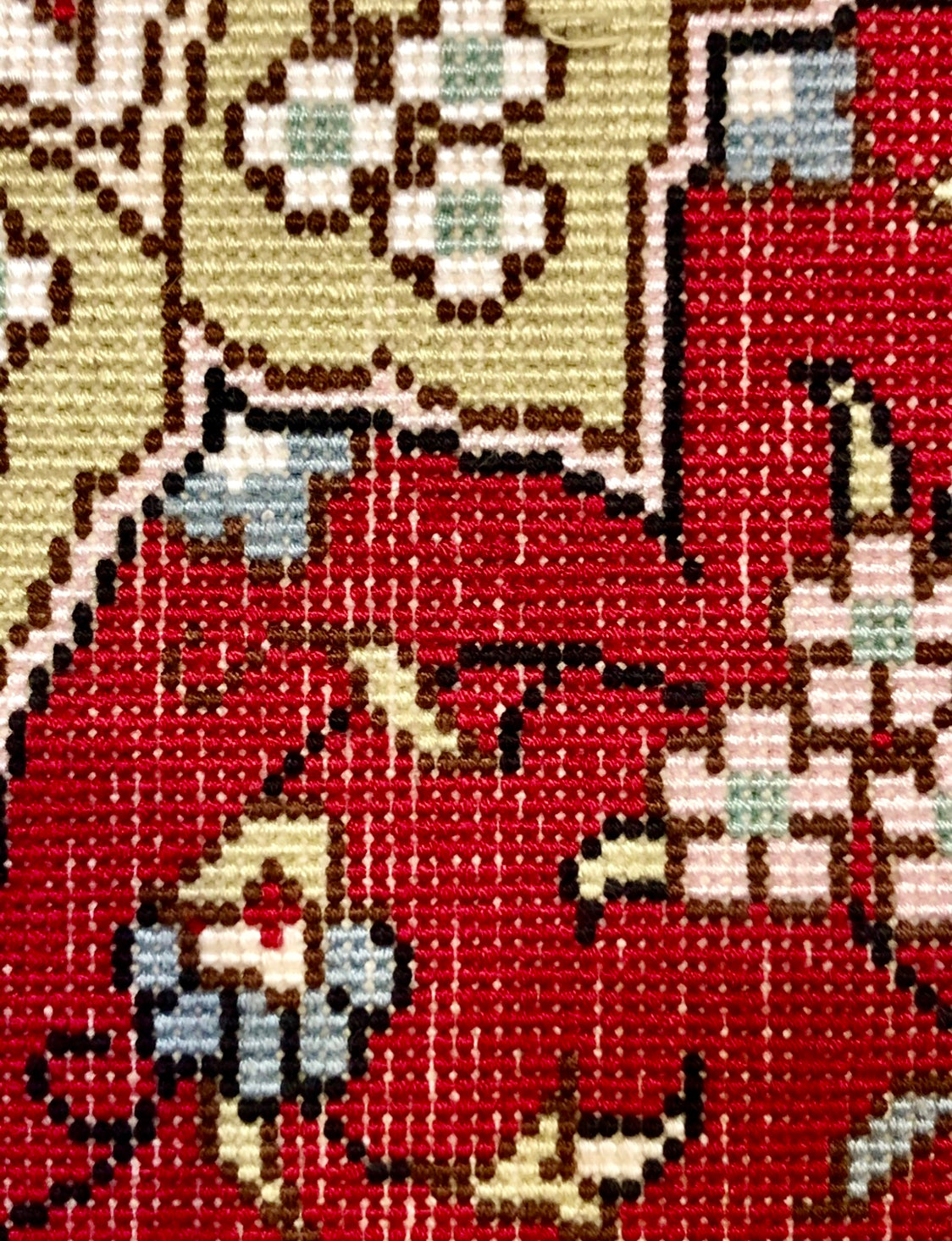 Persian Qom handmade silk on silk carpet.