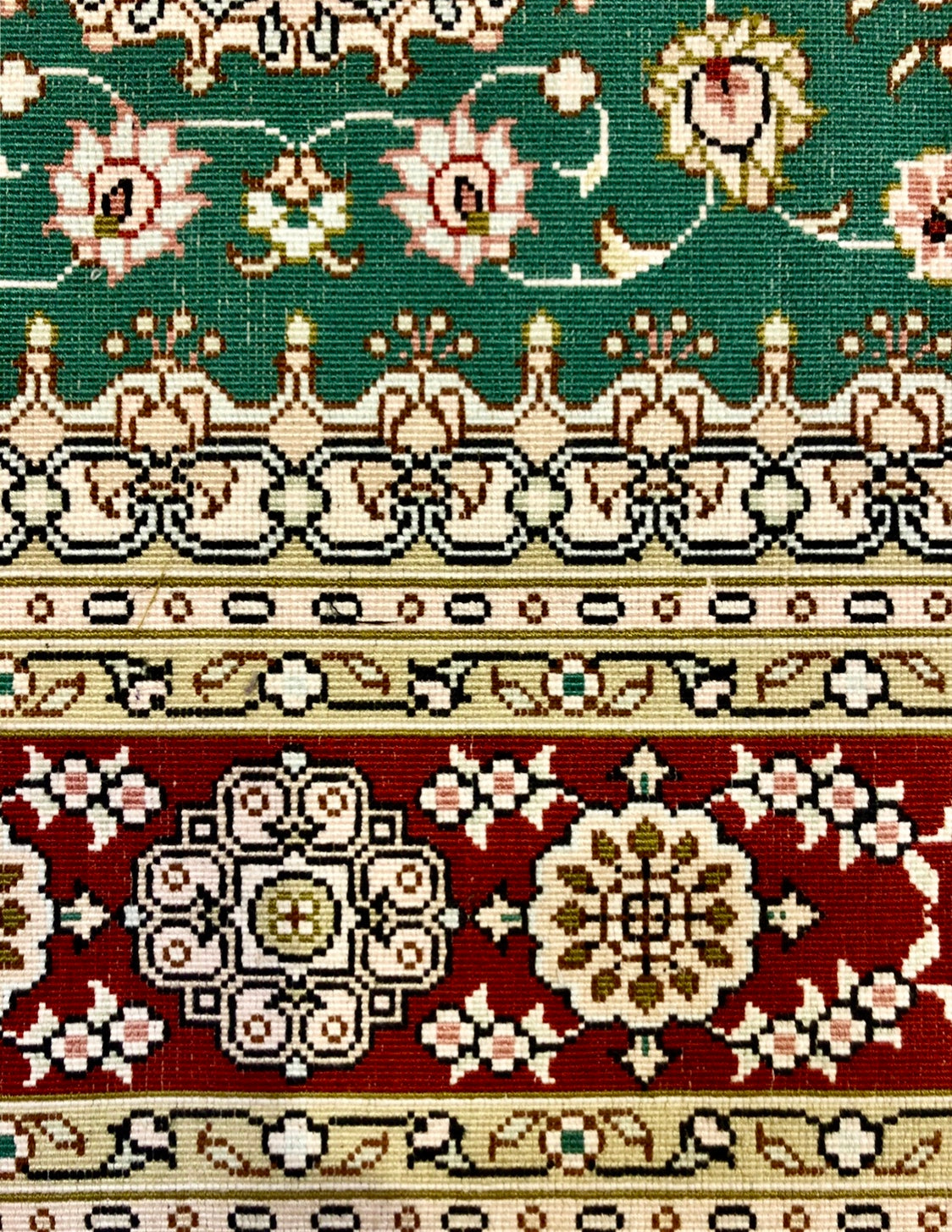 Persian Qom handmade silk on silk carpet.
