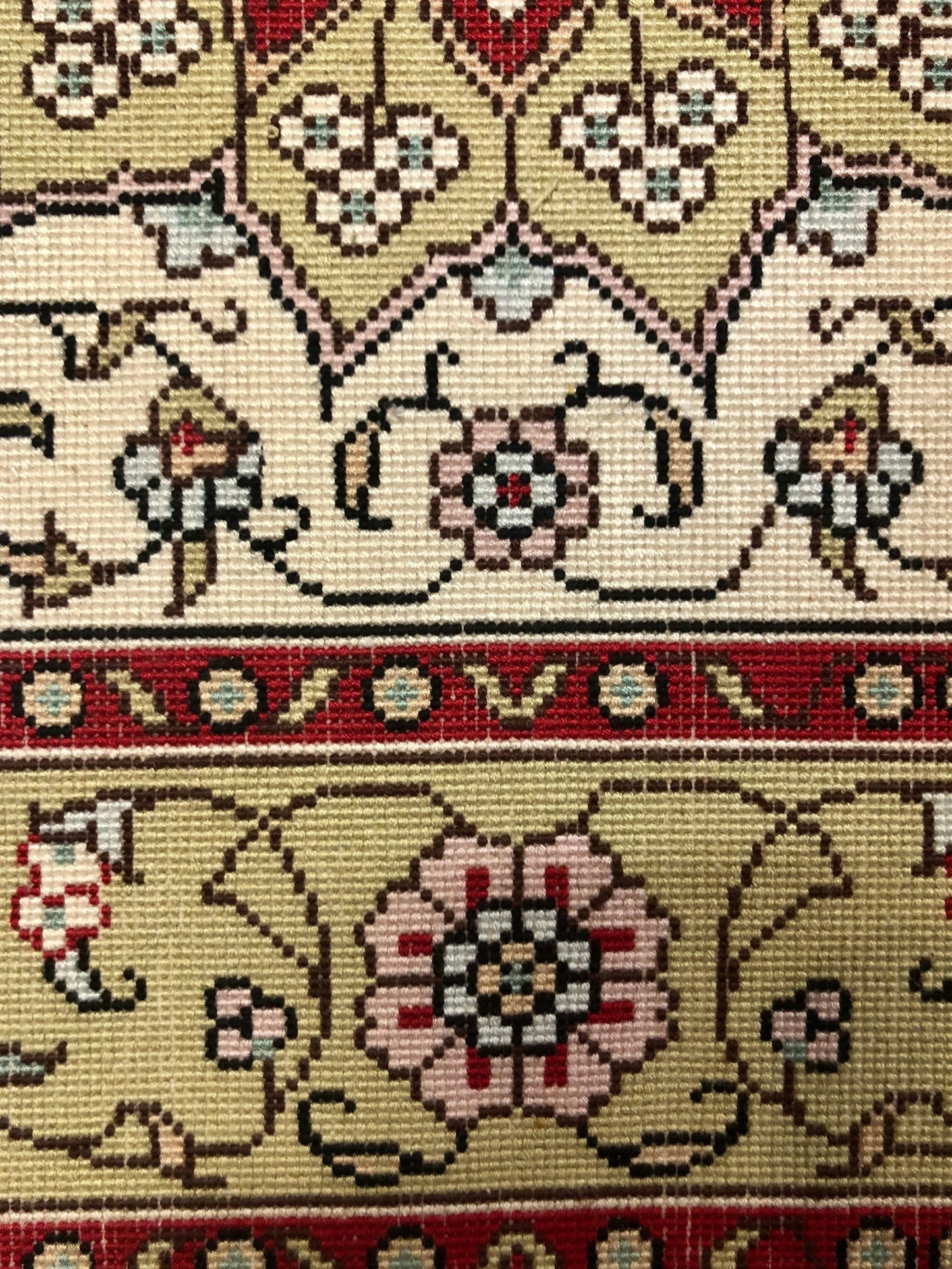 Persian Qom handmade silk on silk carpet.