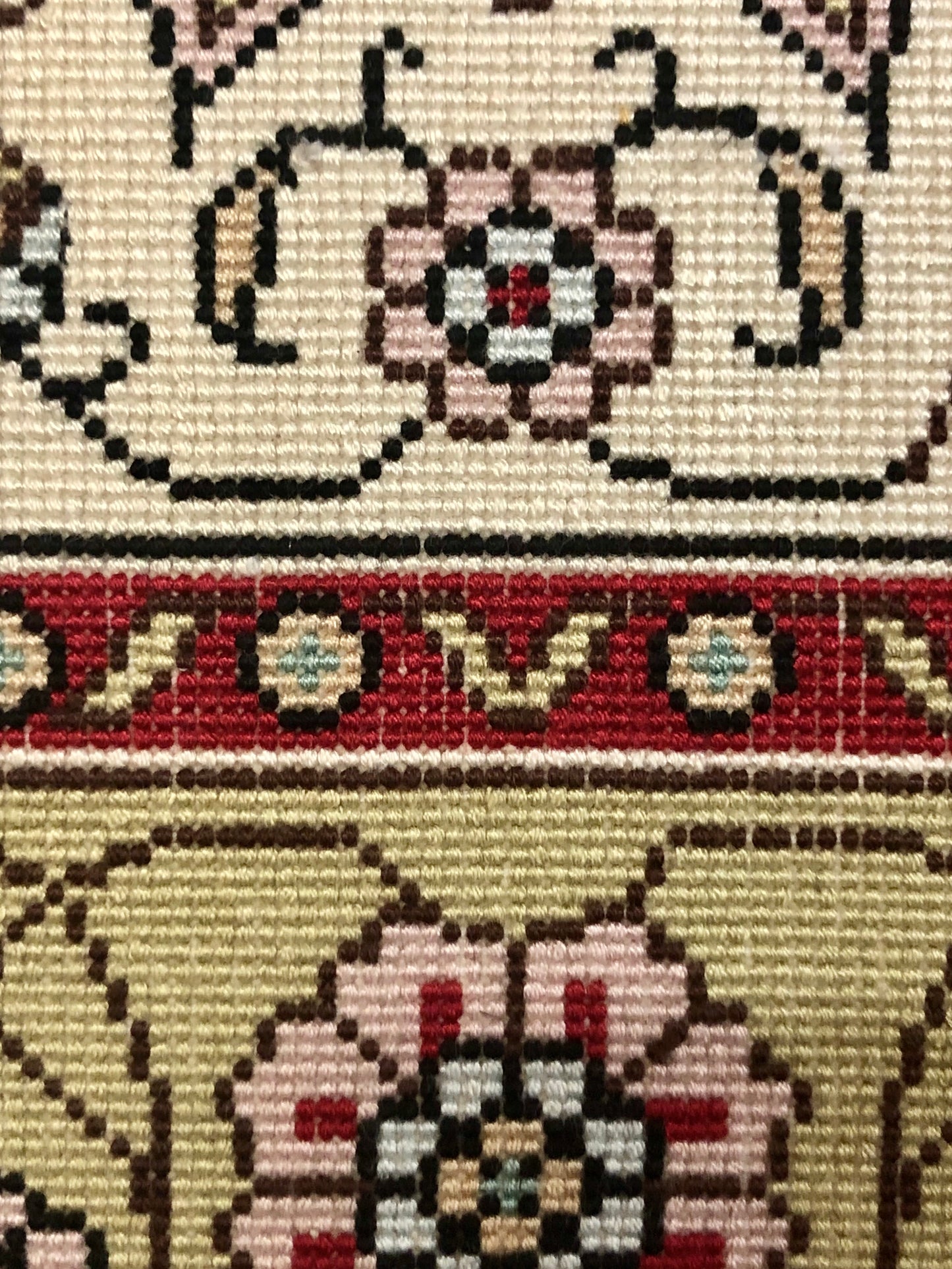 Persian Qom handmade silk on silk carpet.
