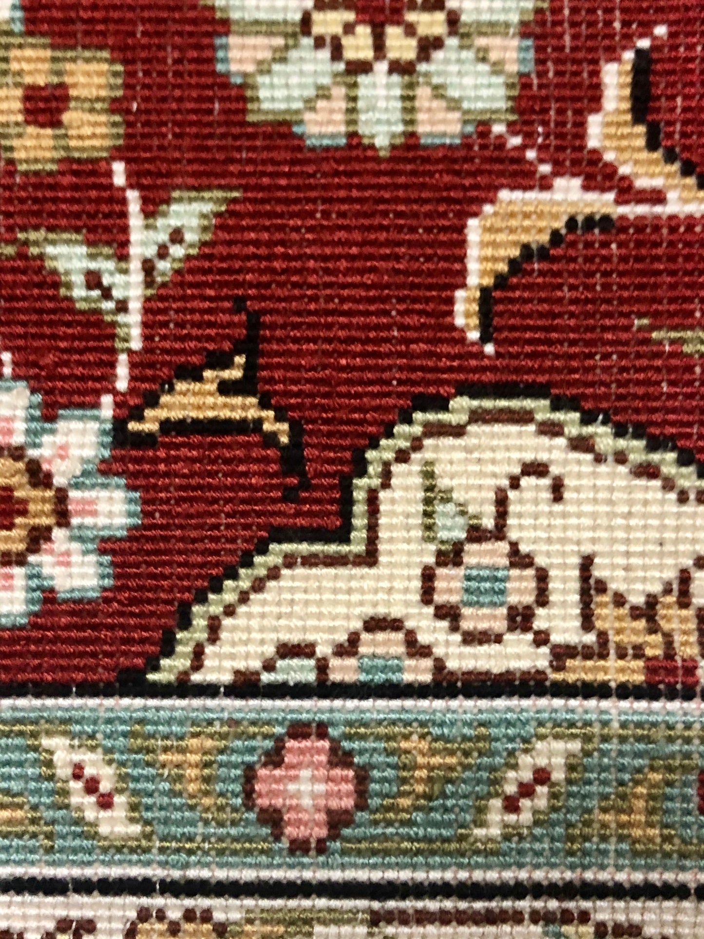 Persian Qom handmade silk on silk carpet.