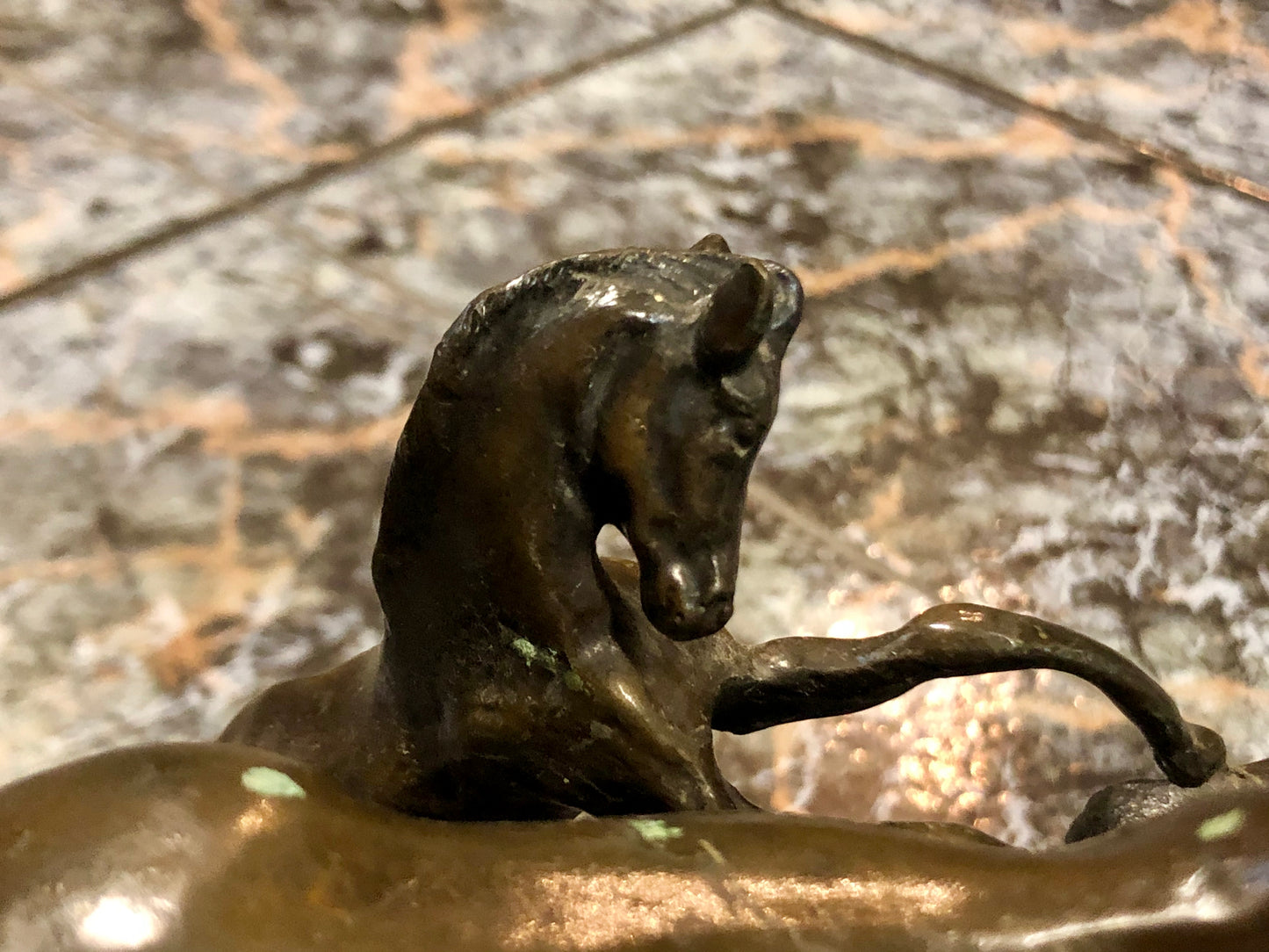 Two Horses, Bronze Statue.