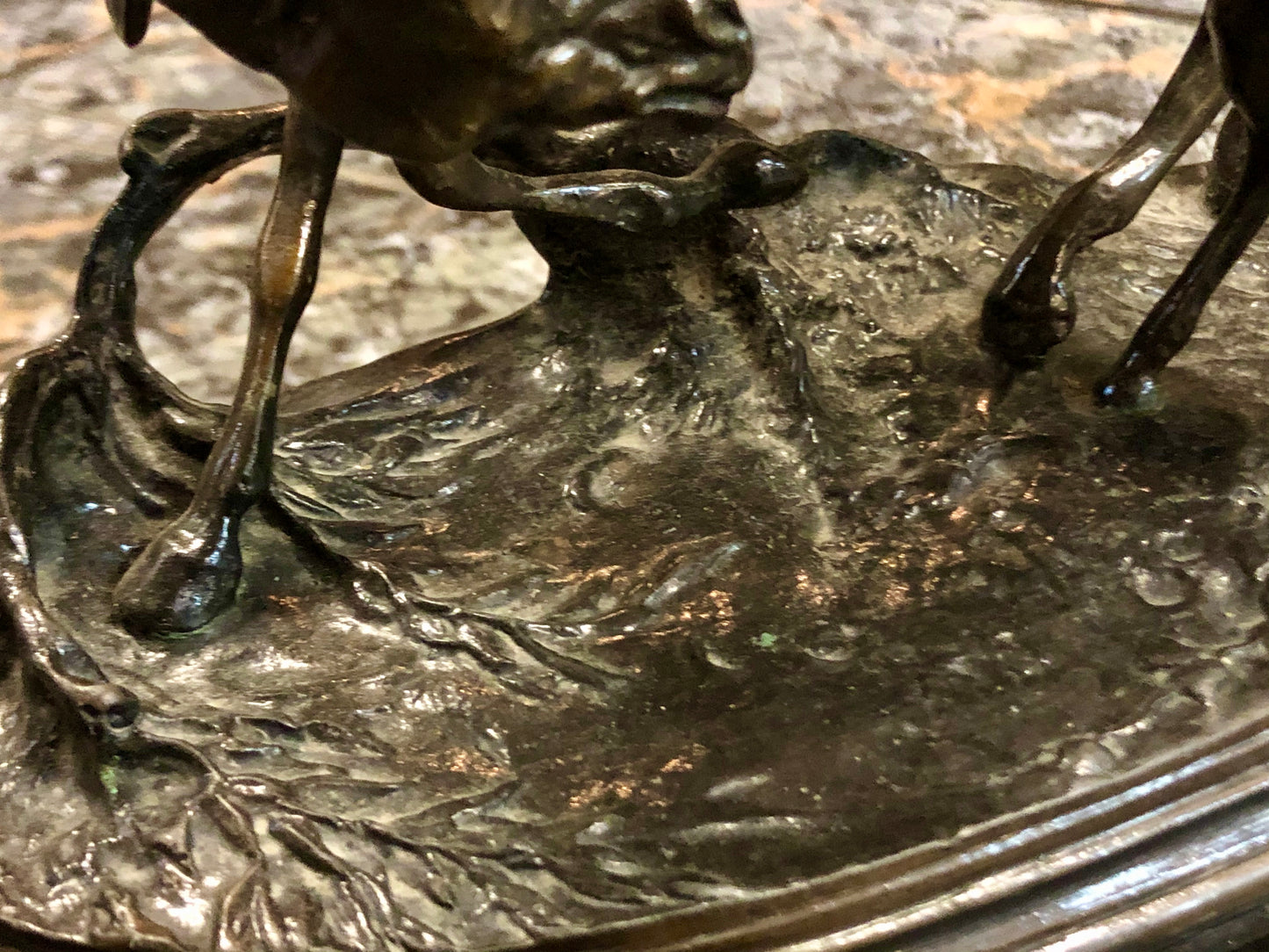 Two Horses, Bronze Statue.