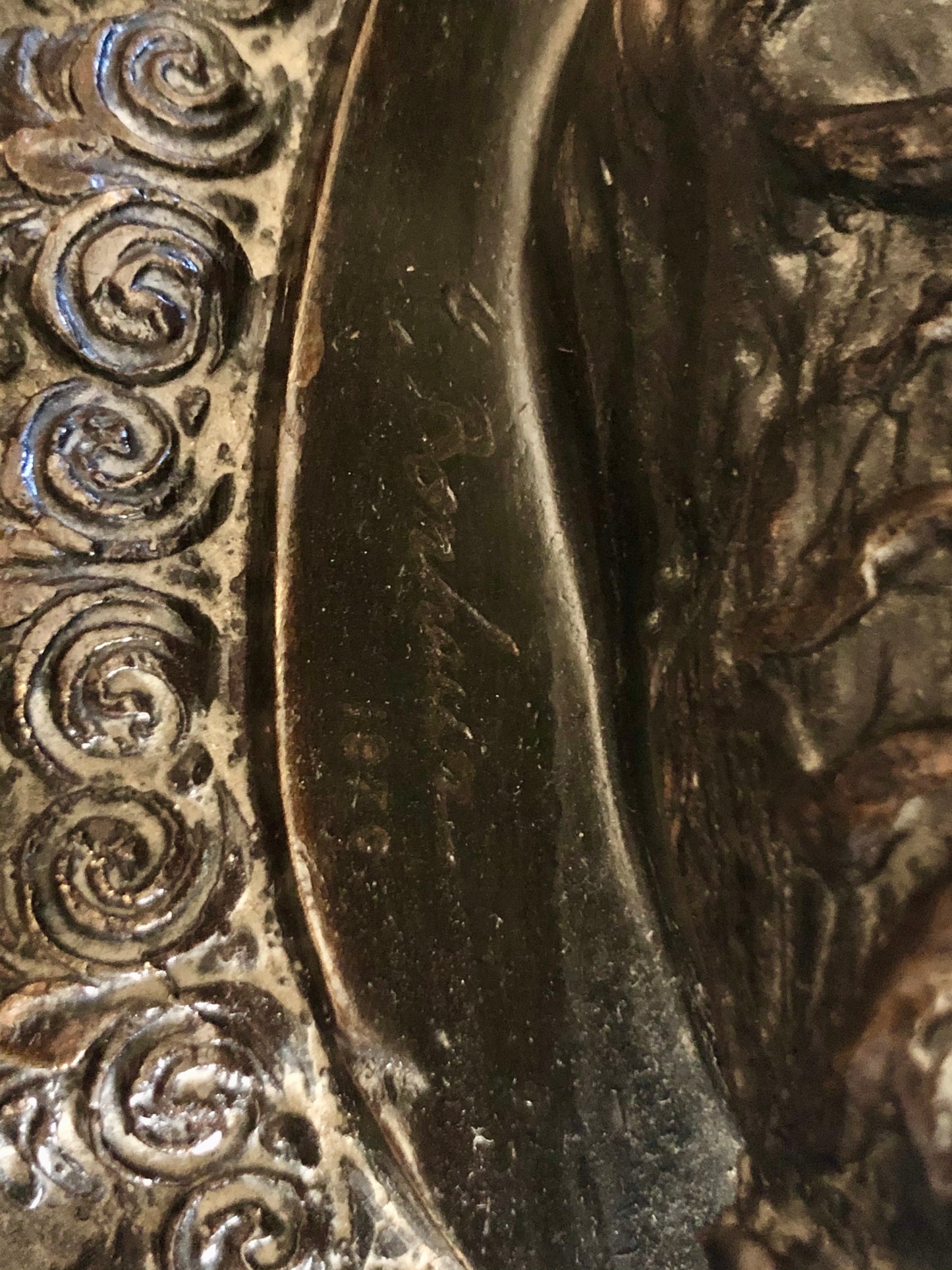 A Horse standing up, Bronze Statue.