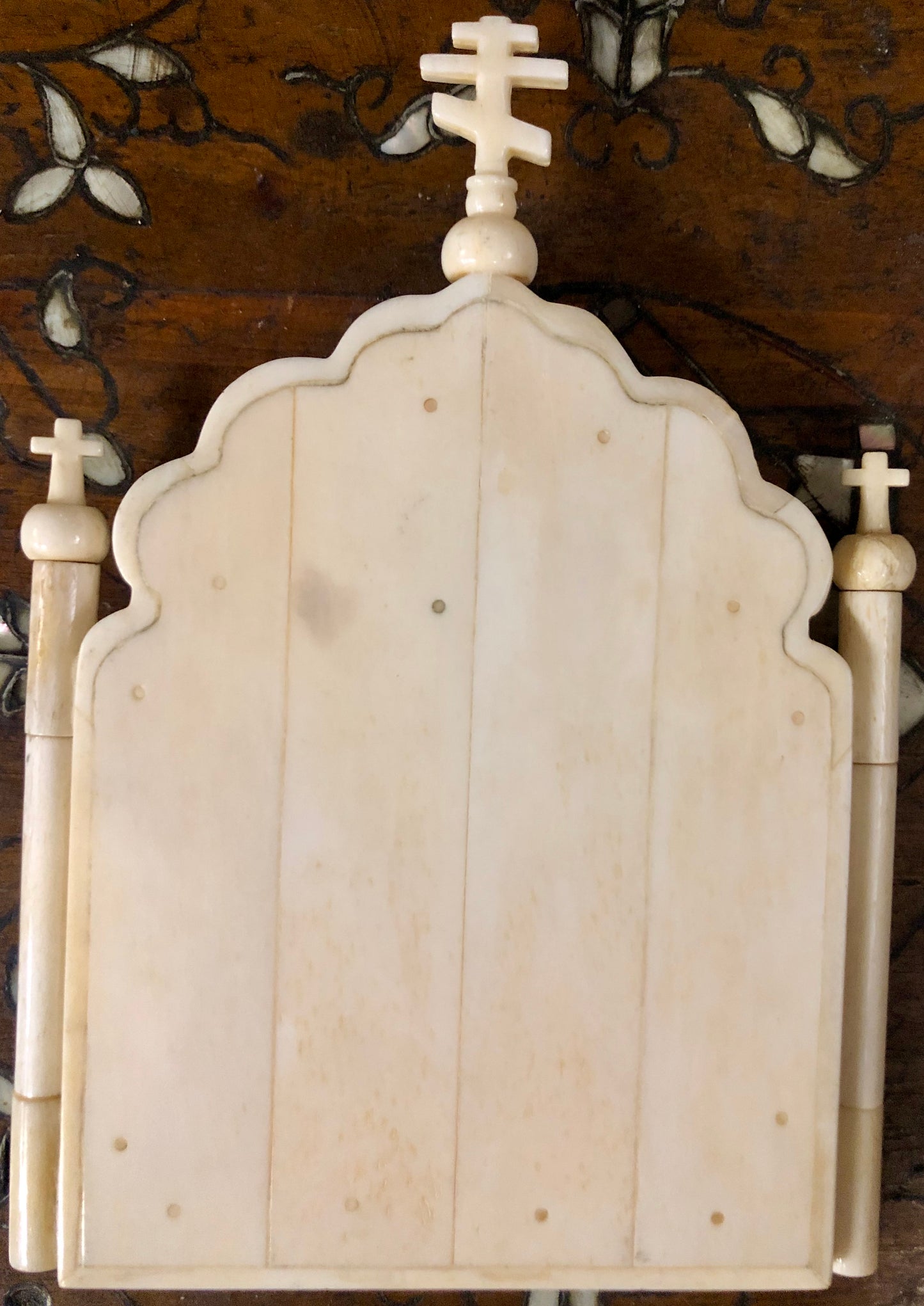 The Transfiguration of Jesus, handmade icon painted on Ivory. Early 19th Century.