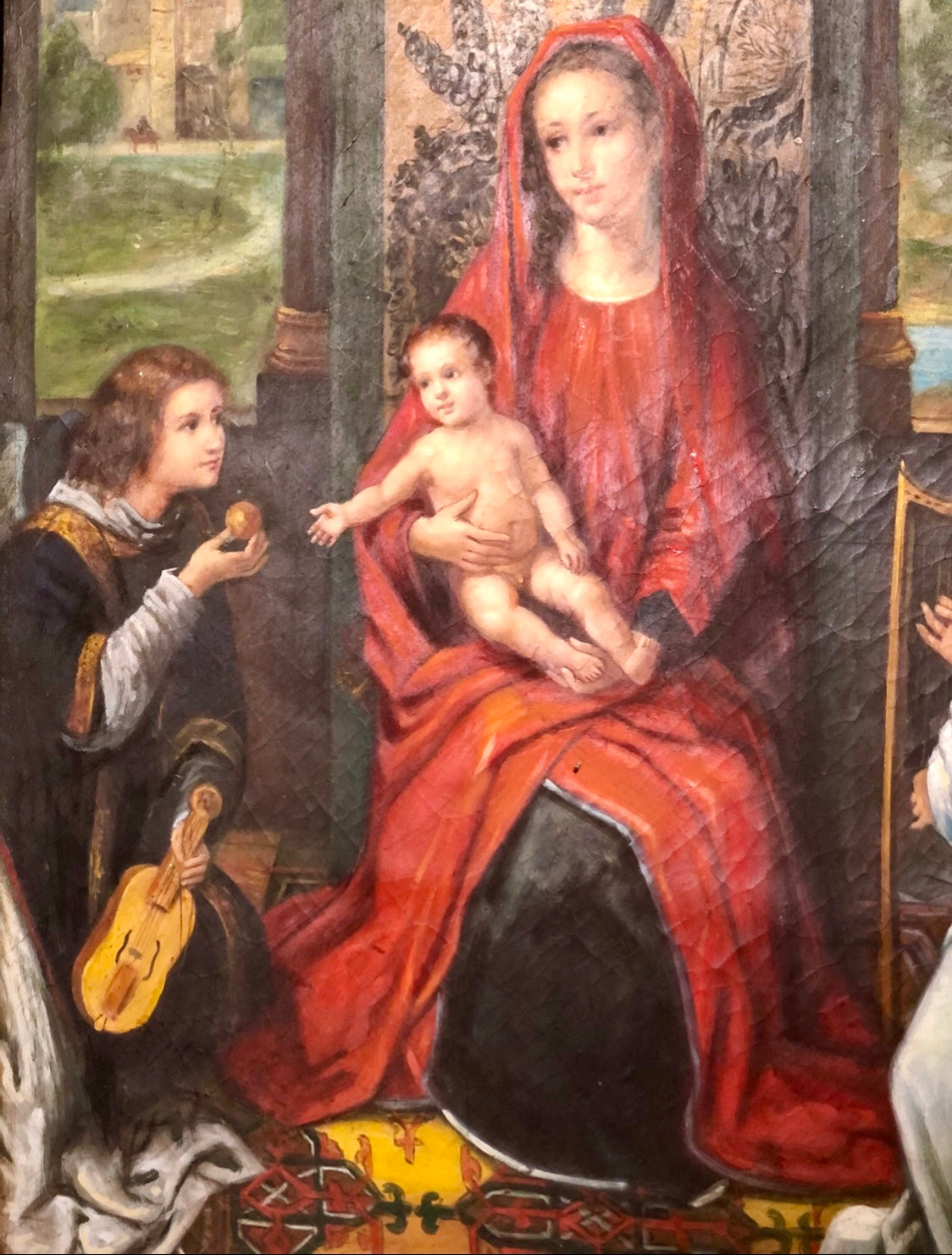 Mother of God, handmade Armenian Icon, Jerusalem. Middle 19th Century.