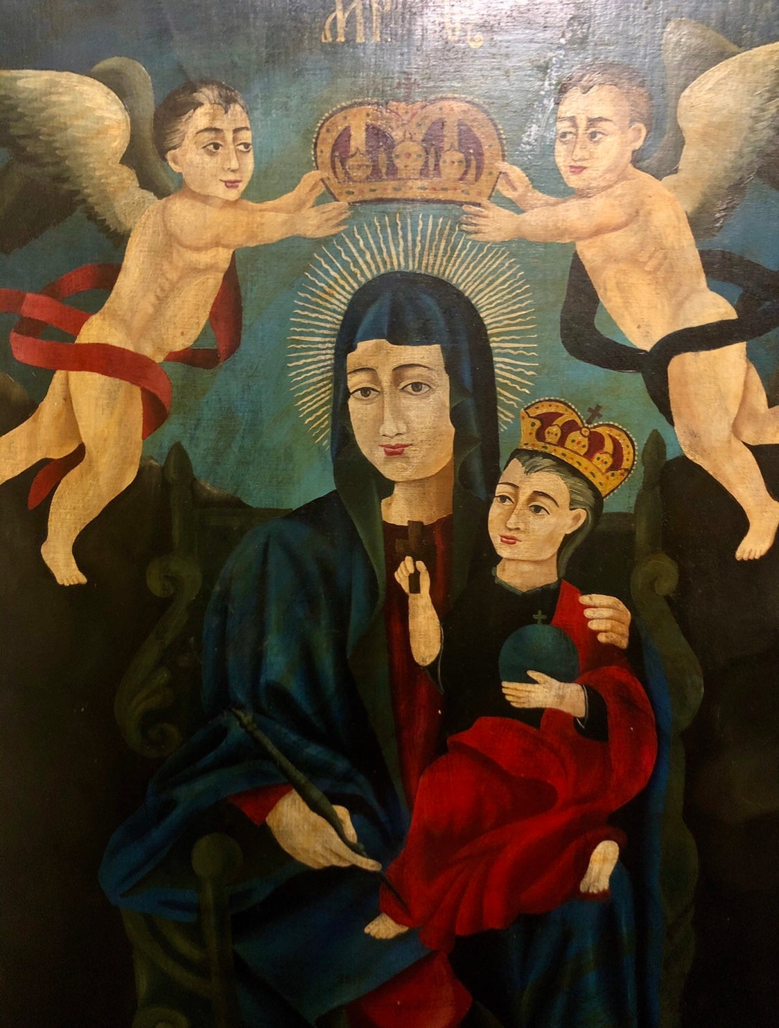 Mother of God, Armenian Icon, Jerusalem. Middle 19th Century.