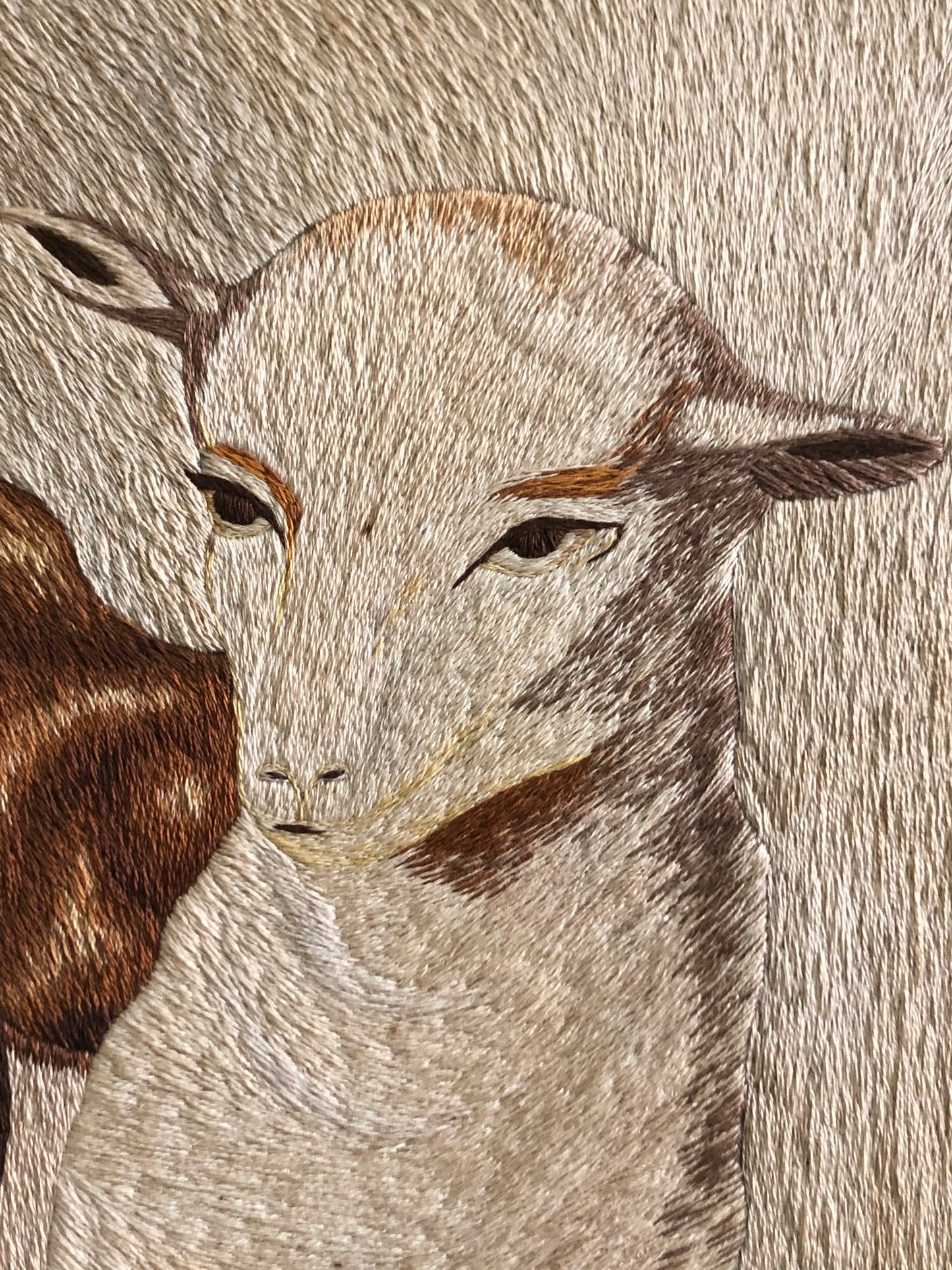 God The Shepherd, A handmade silk Tapestry. A hundred-year-old Icon.