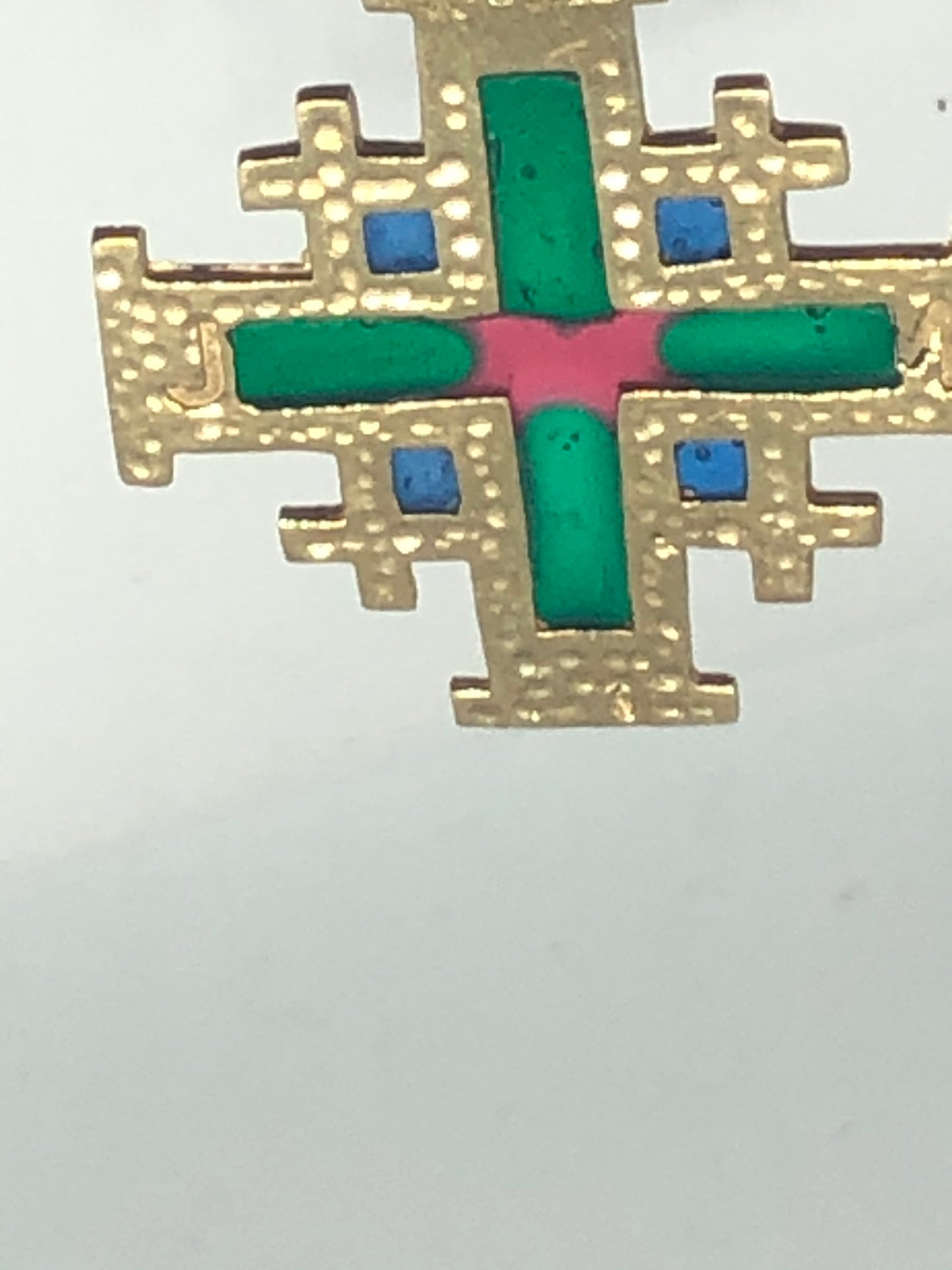 Jerusalem Cross, a pendant, enamel 14k.