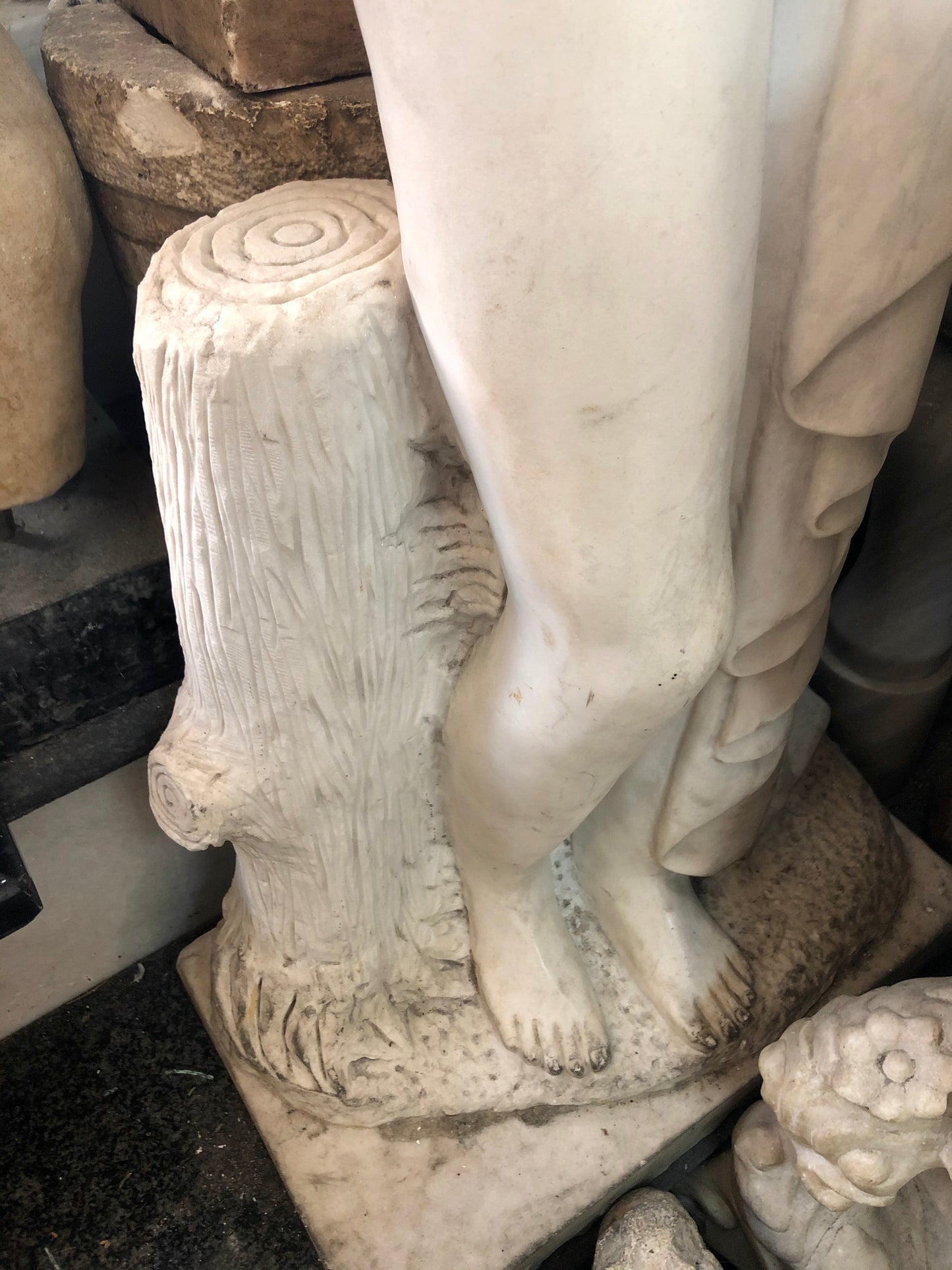A Female cleaning herself, handmade Marble Statue.
