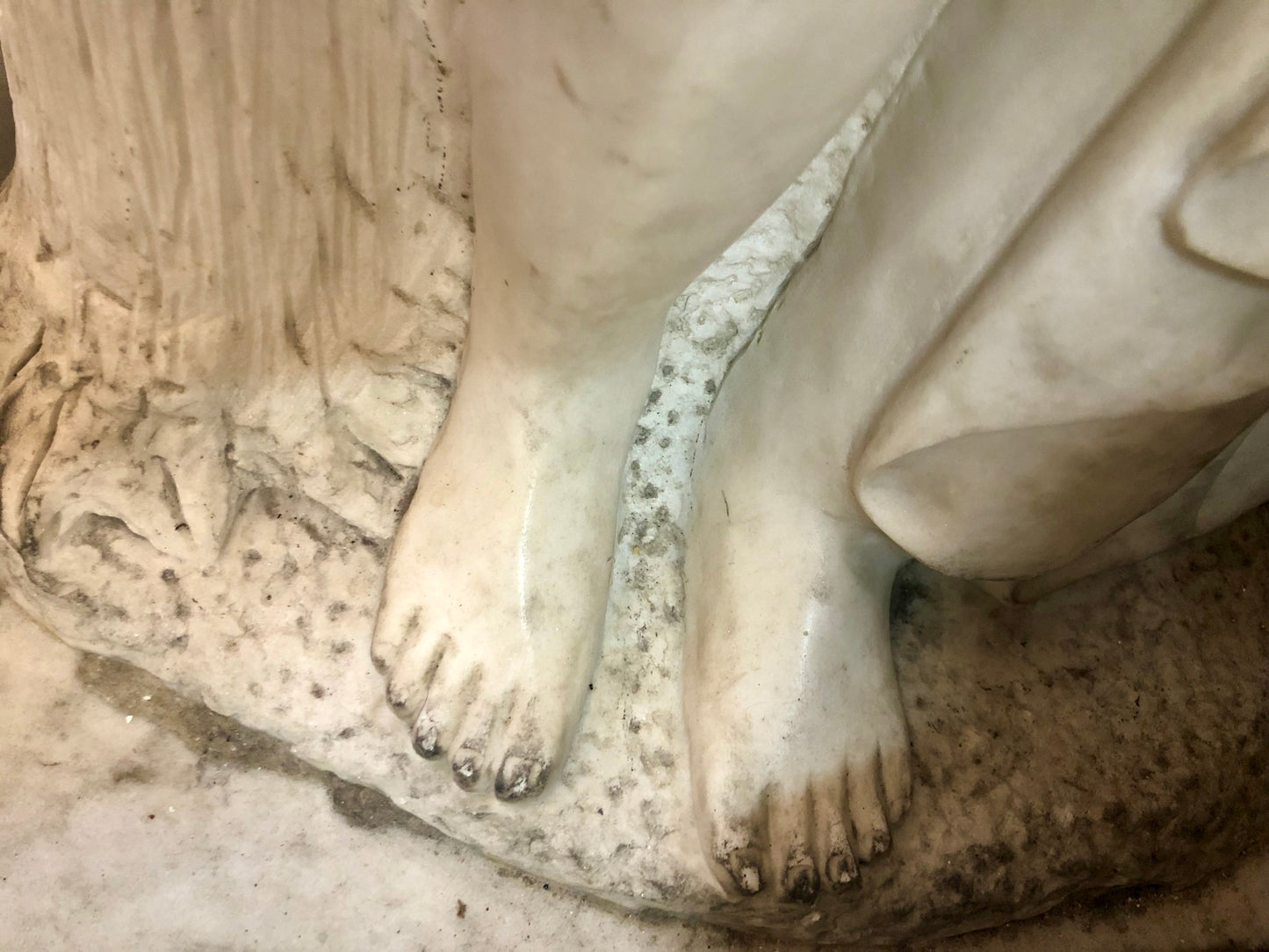 A Female cleaning herself, handmade Marble Statue.