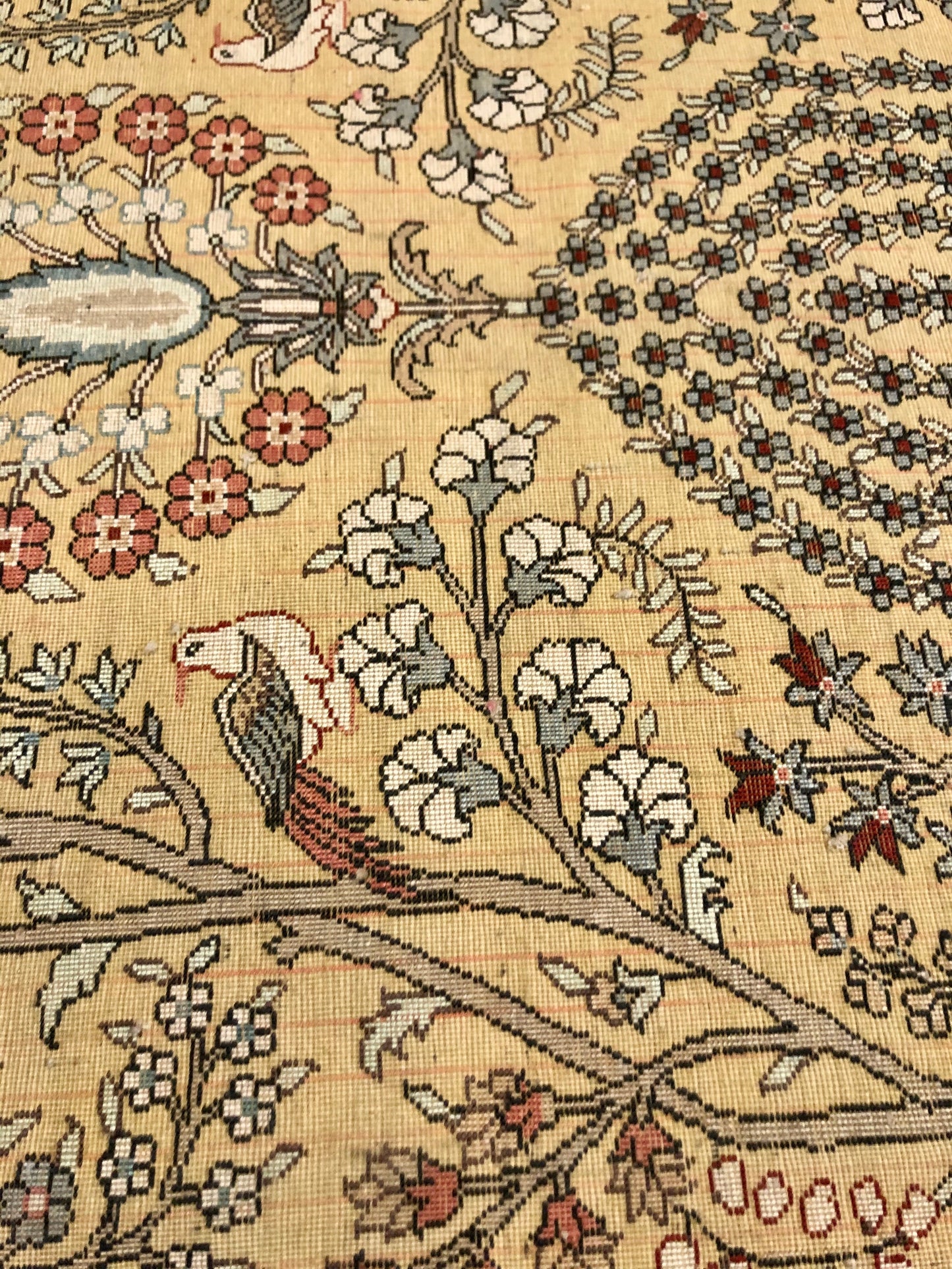 Persian Qom handmade silk on silk Carpet.