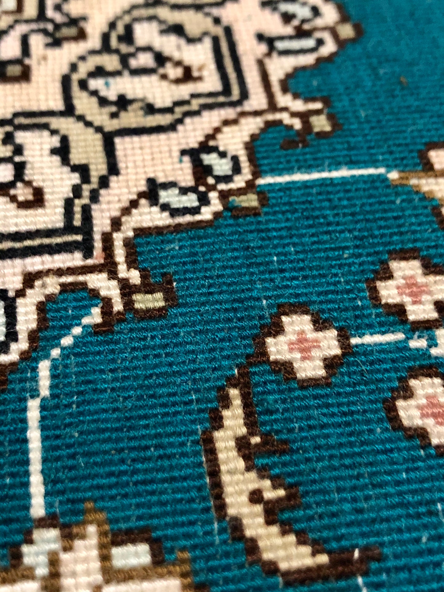 Persian Qom handmade silk on silk Carpet.