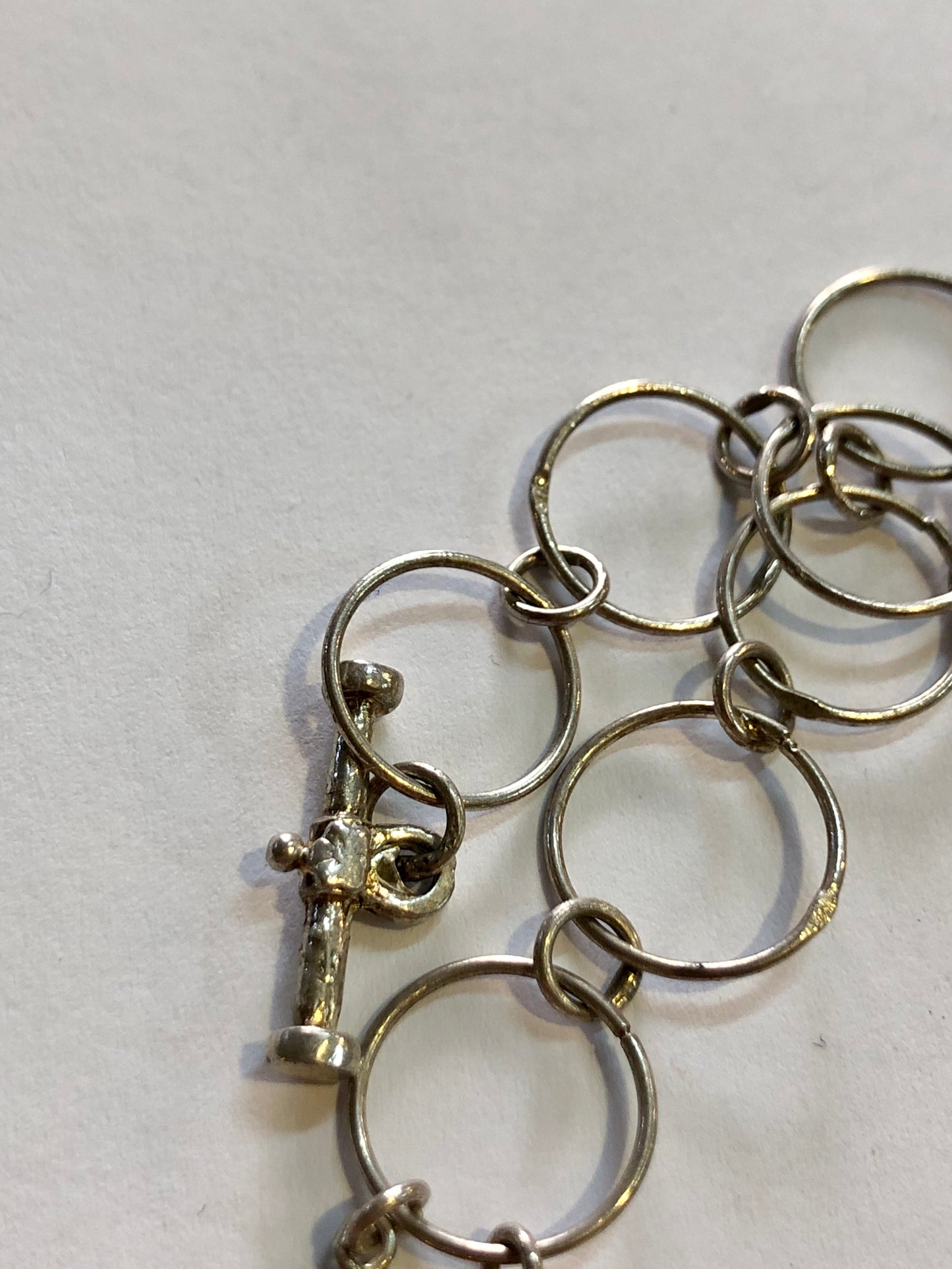 A silver Necklace, widow’s Mite coins put in silver frames 925.