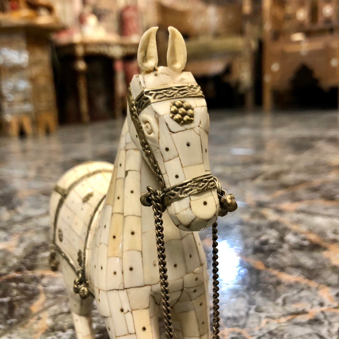 Horse made out of pure ivory. 90 years old.