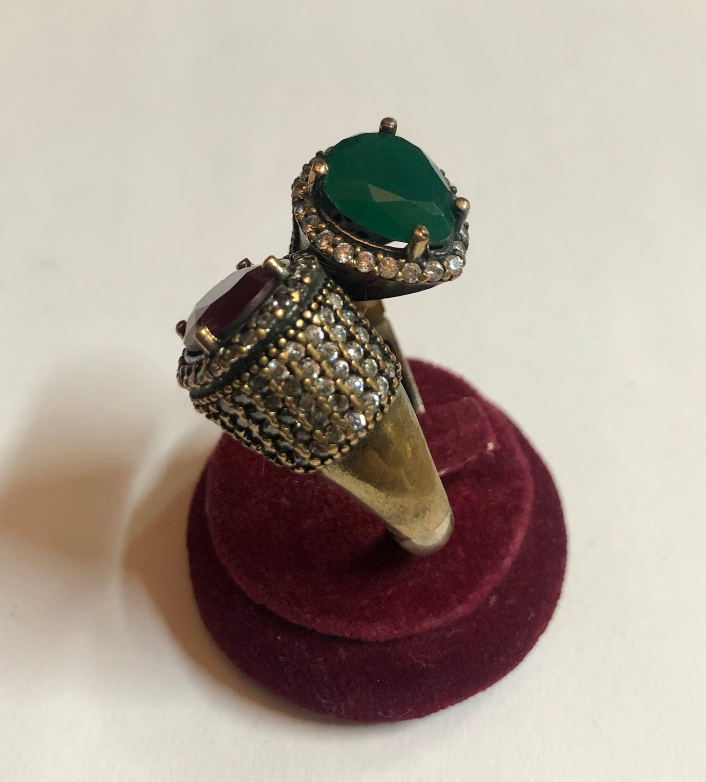 A 925 Silver Ring with Sapphire stones.