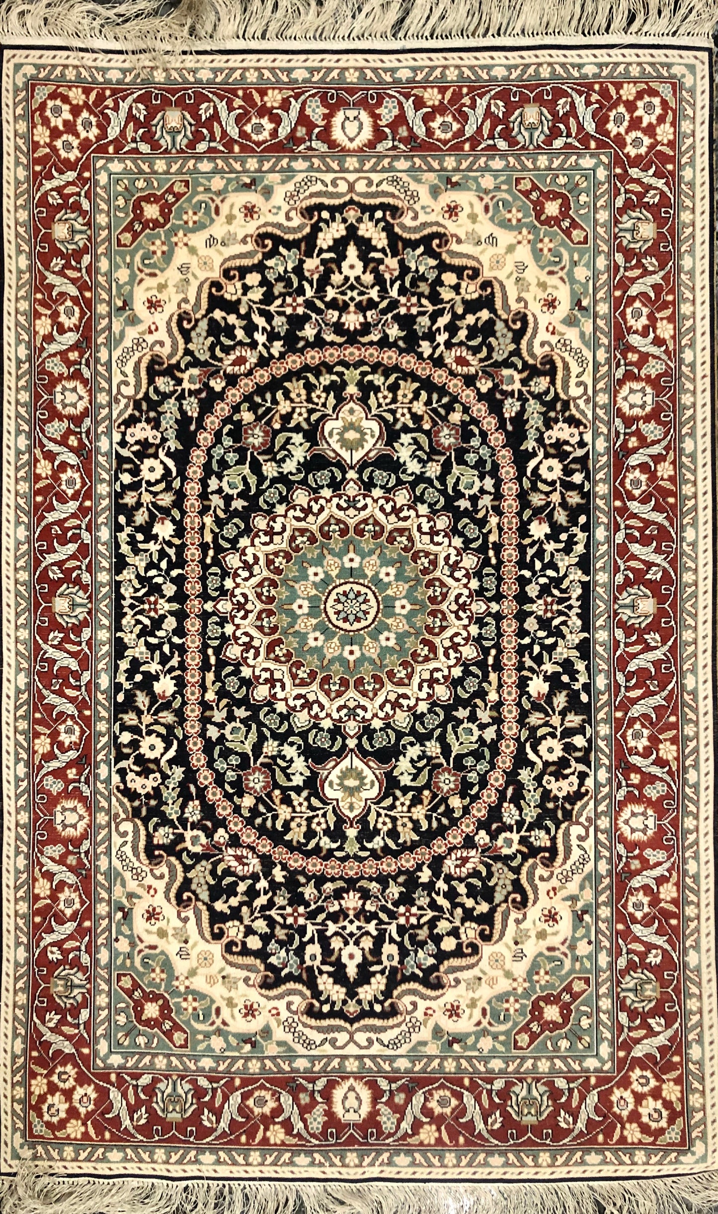 Persian Qom handmade silk on silk Carpet.