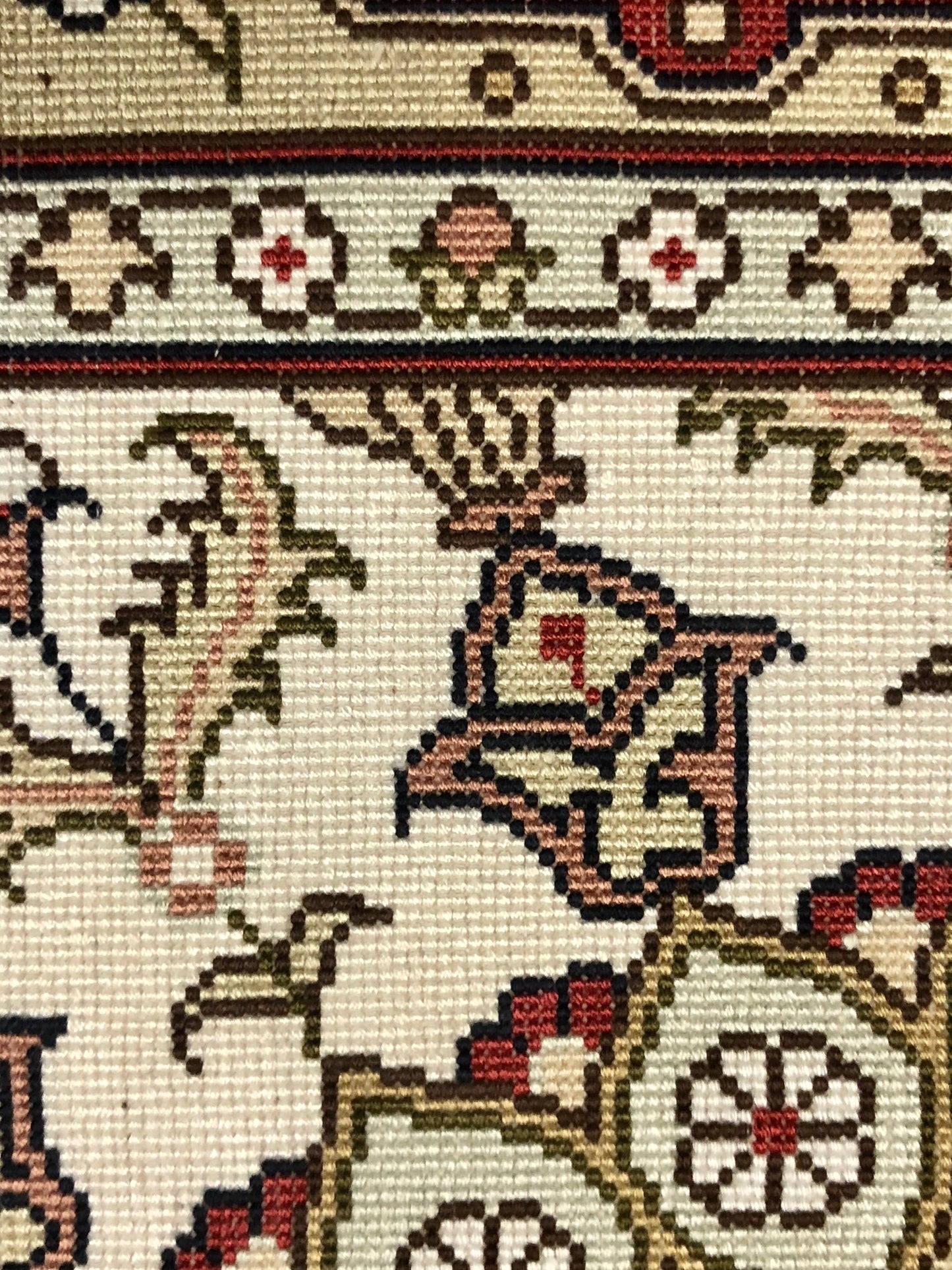 Persian Qom handmade silk on silk Carpet.