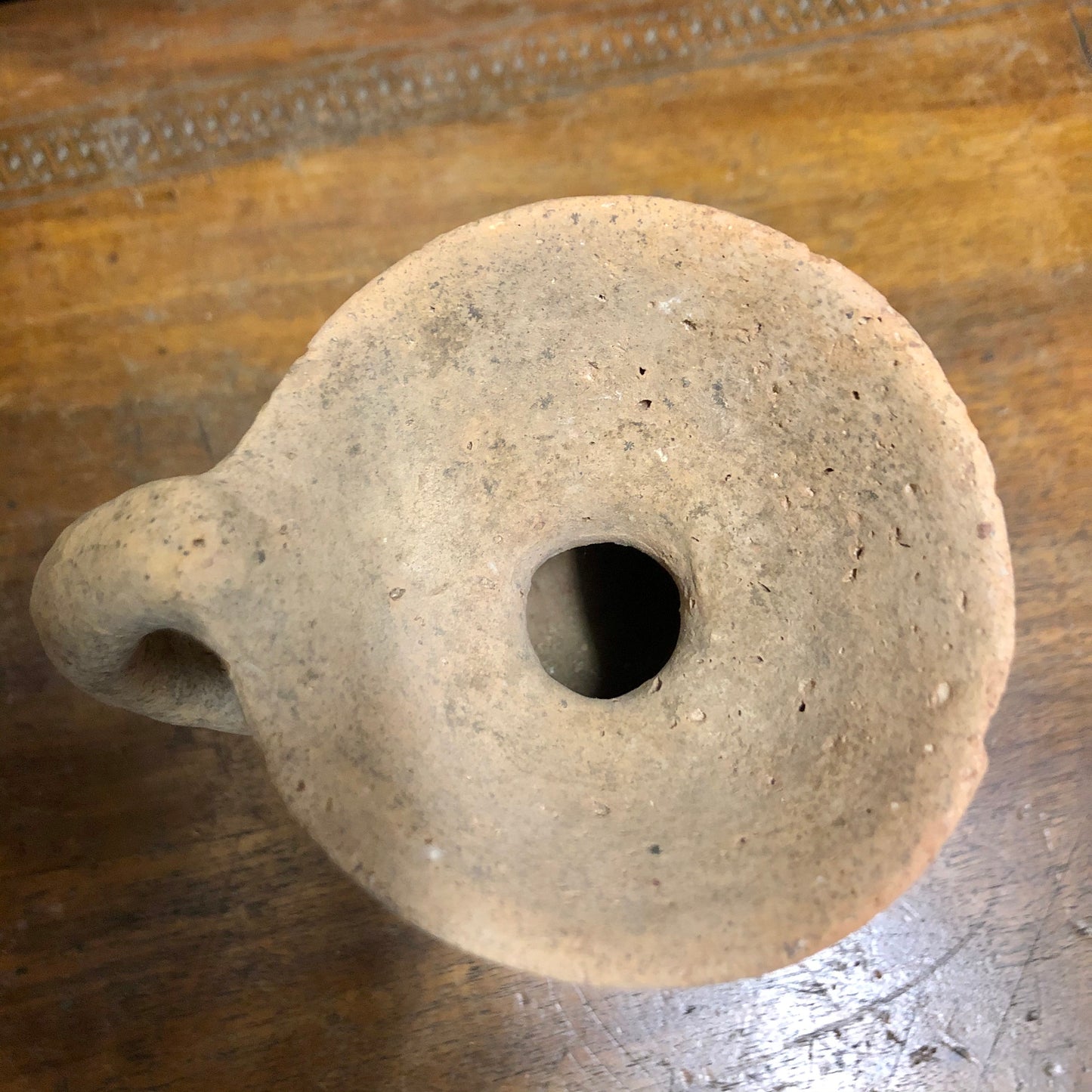 A very unique piece of the transitional period between Chalcolithic and Early Bronze era. 4000-3100 B.C.E