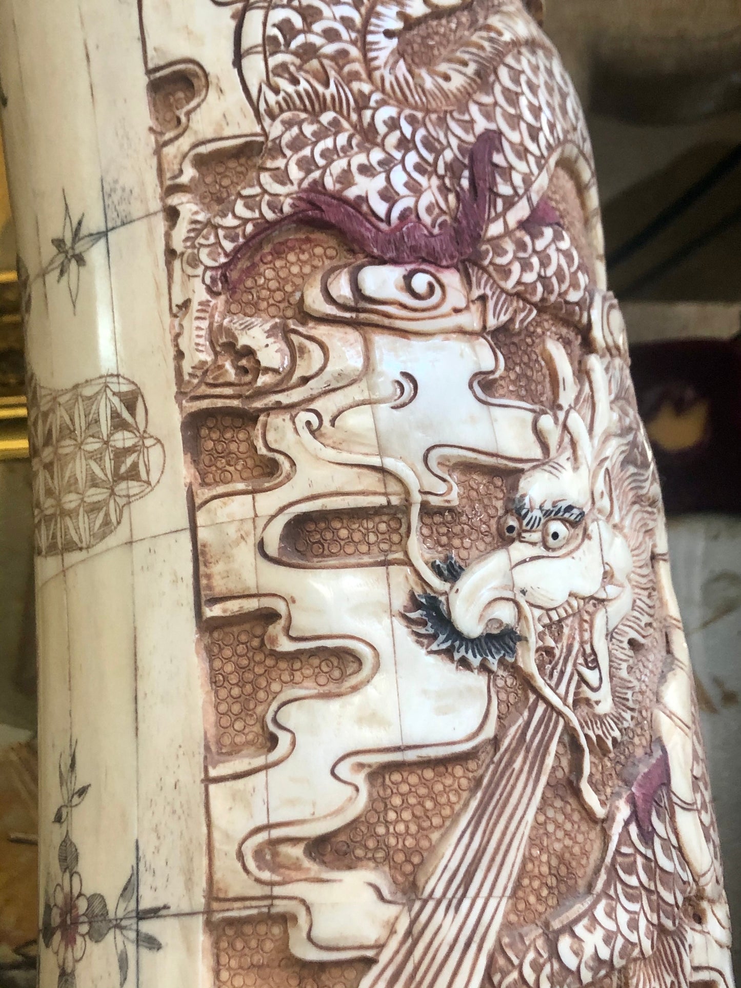 An Ivory Arch, made in Japan. Divided into two arc