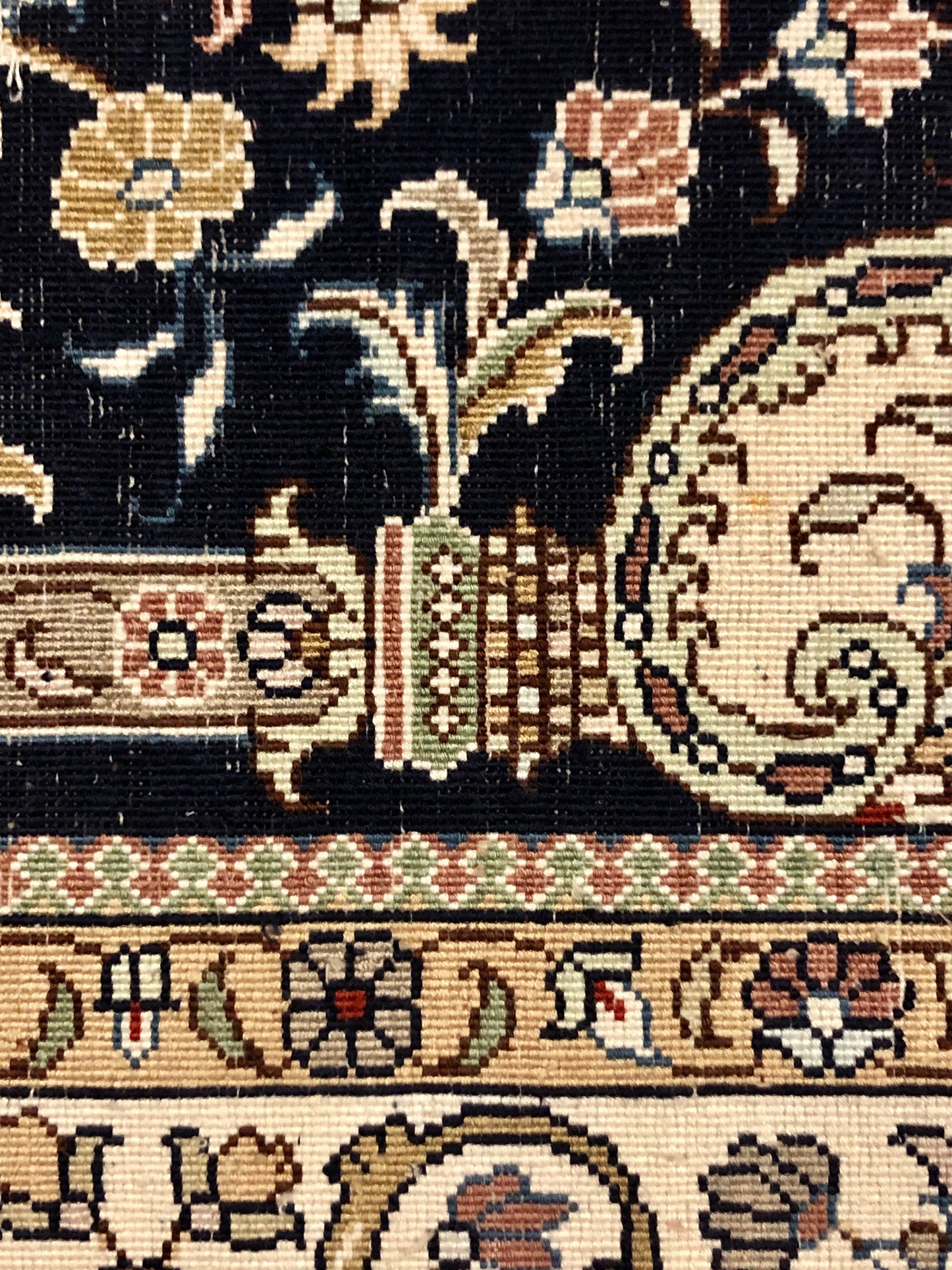 Persian Qom handmade silk on silk Carpet.