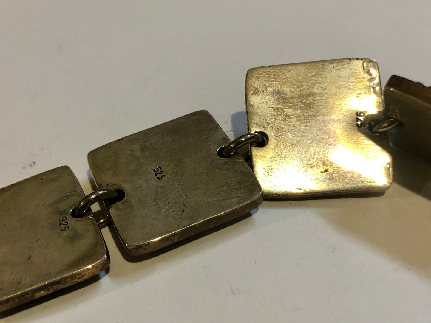 A 925 Silver Bracelet with Sapphire stones.