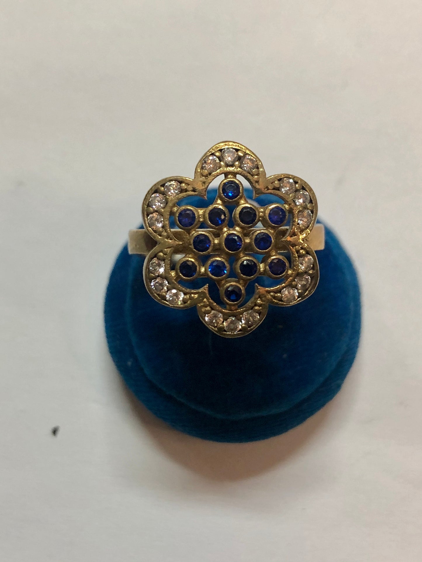 A 925 silver ring with Sapphire stones.