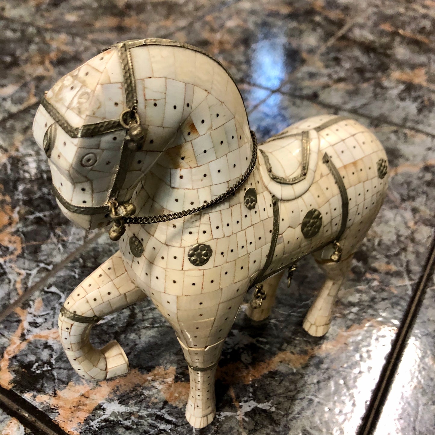 Horse made out of pure ivory. 90 years old.