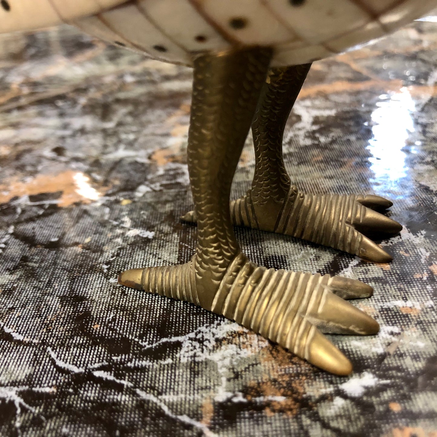 Ostrich made out of pure clay. 90 years old.