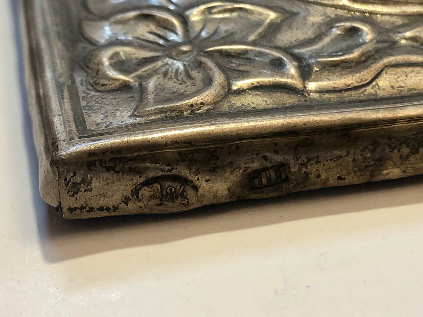 A Russian Enameled Silver Icon of Mother of God. 18 Century.