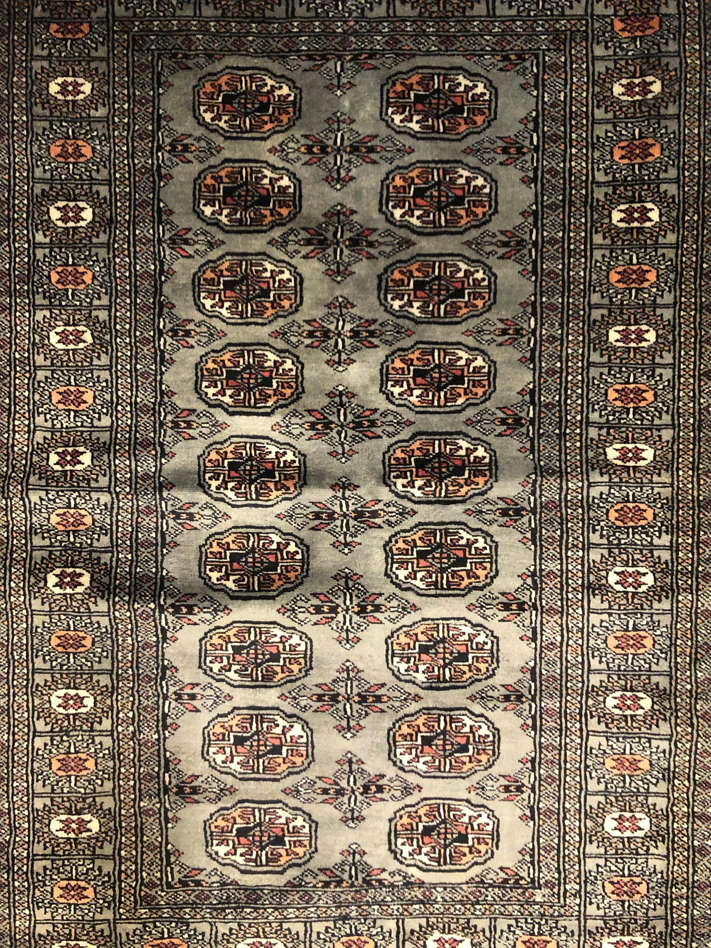 A handmade Pakistani Wool Carpet.