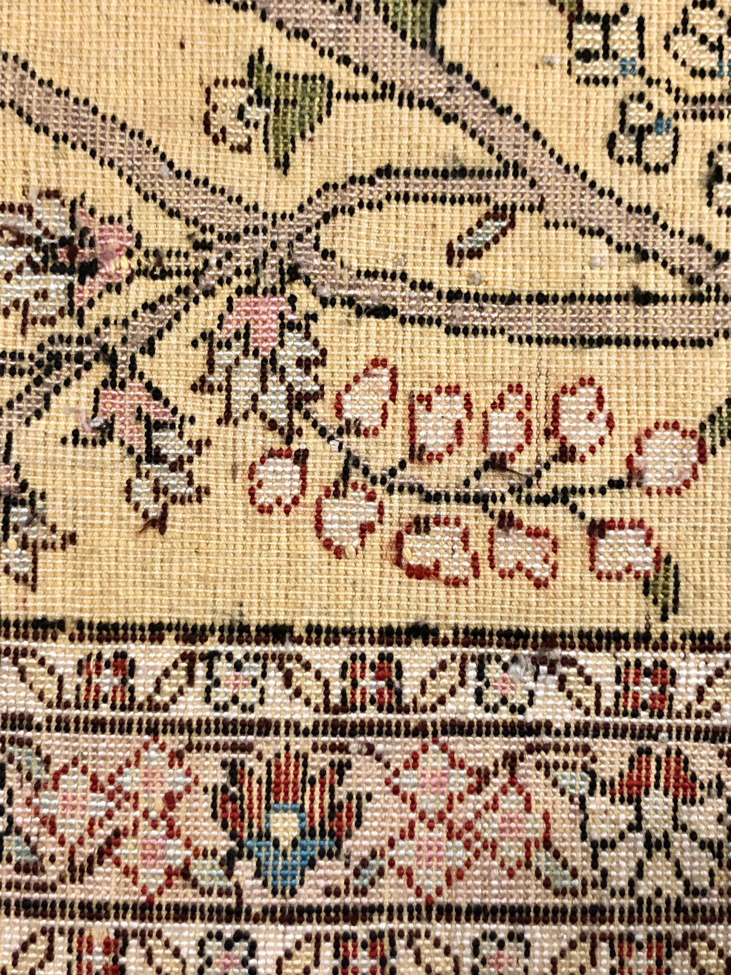 Persian Qom handmade silk on silk Carpet.