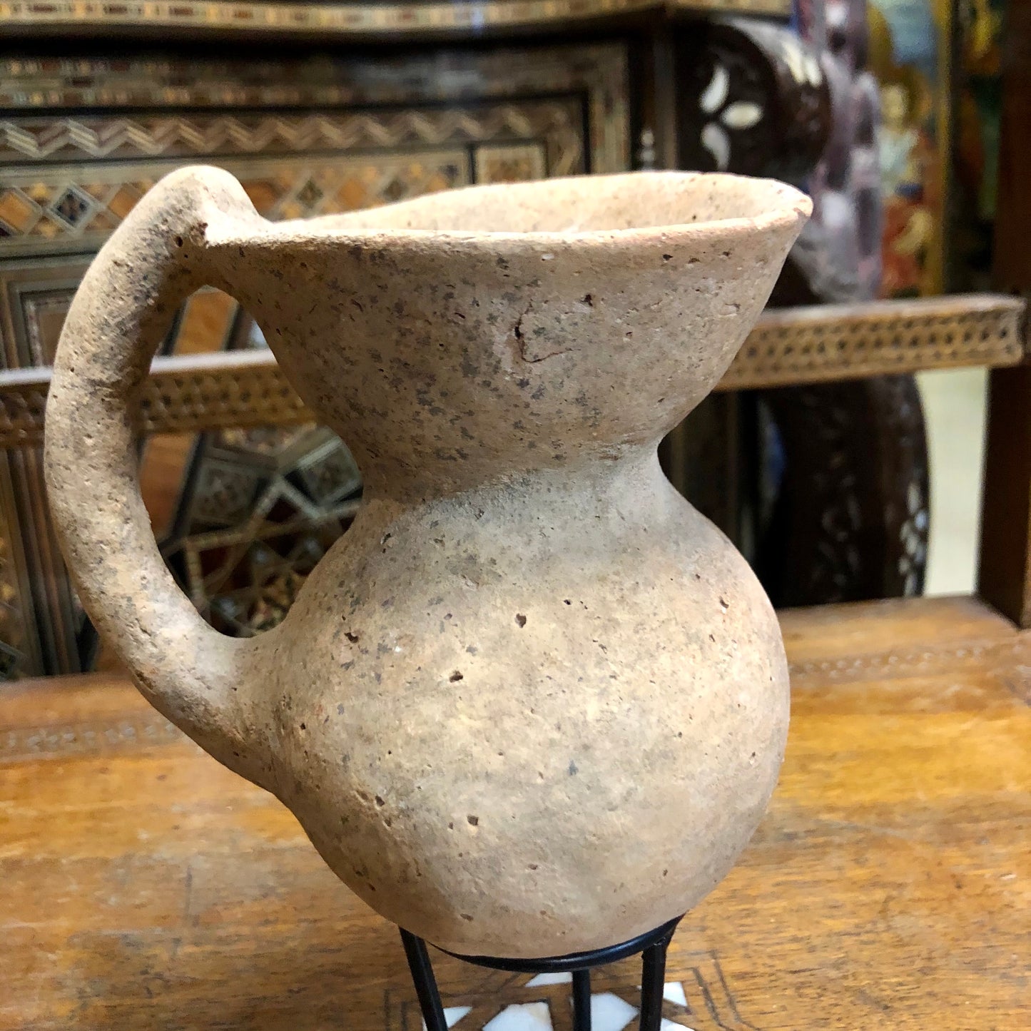 A very unique piece of the transitional period between Chalcolithic and Early Bronze era. 4000-3100 B.C.E