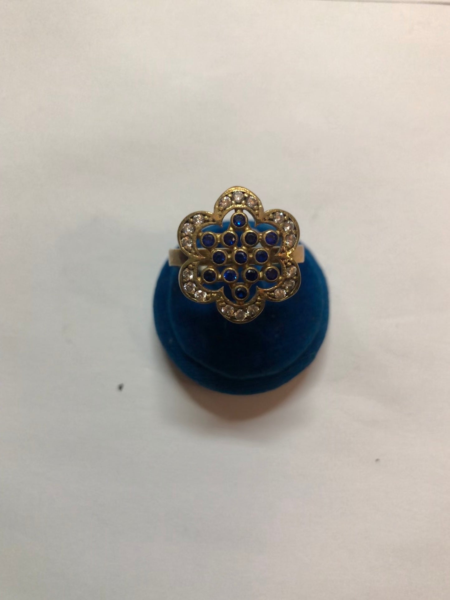 A 925 silver ring with Sapphire stones.