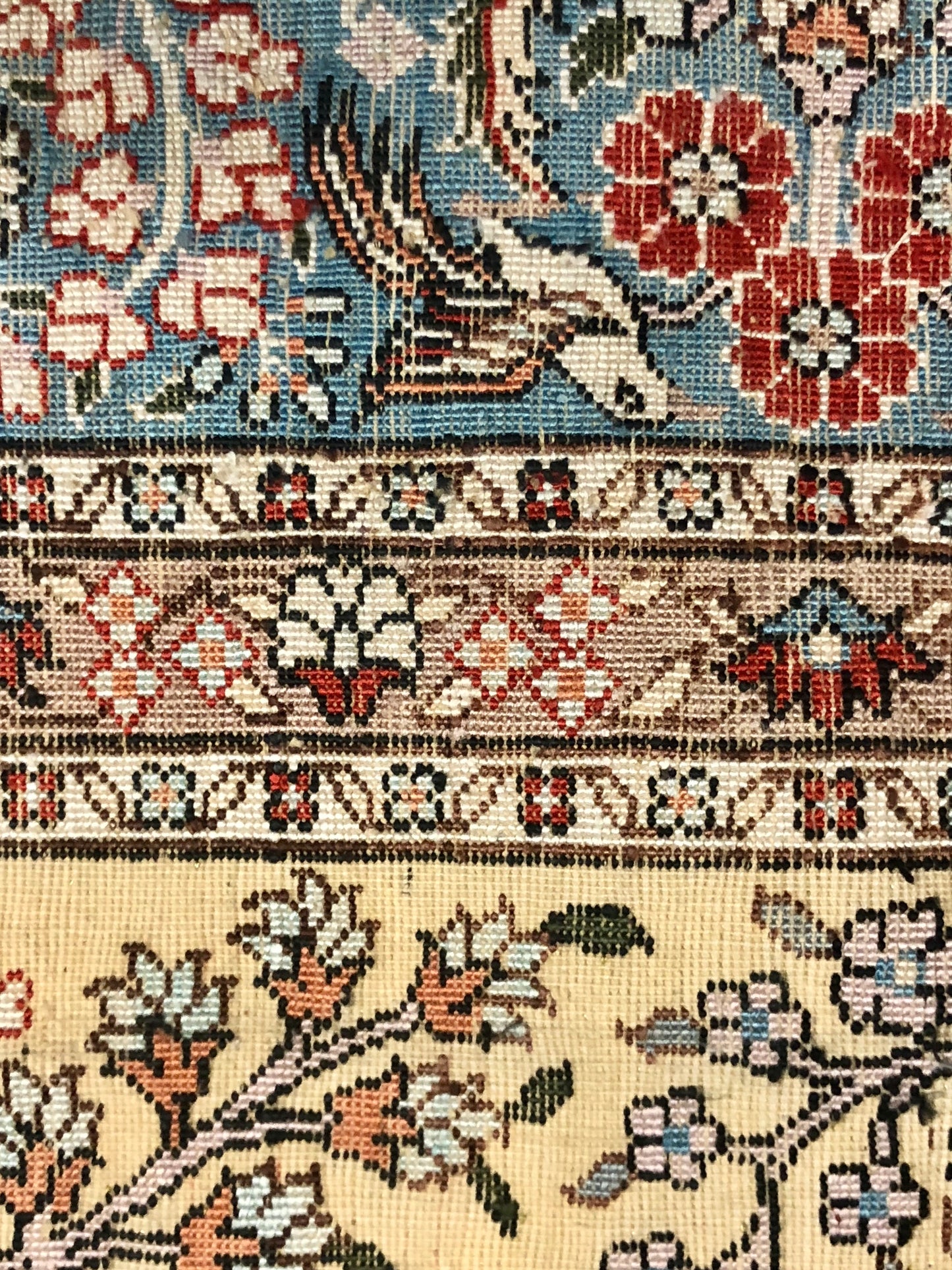 Persian Qom handmade silk on silk Carpet.