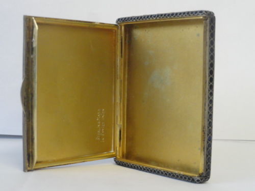 Soviet Era antique Russian silver cloisonne enamel cigarette case